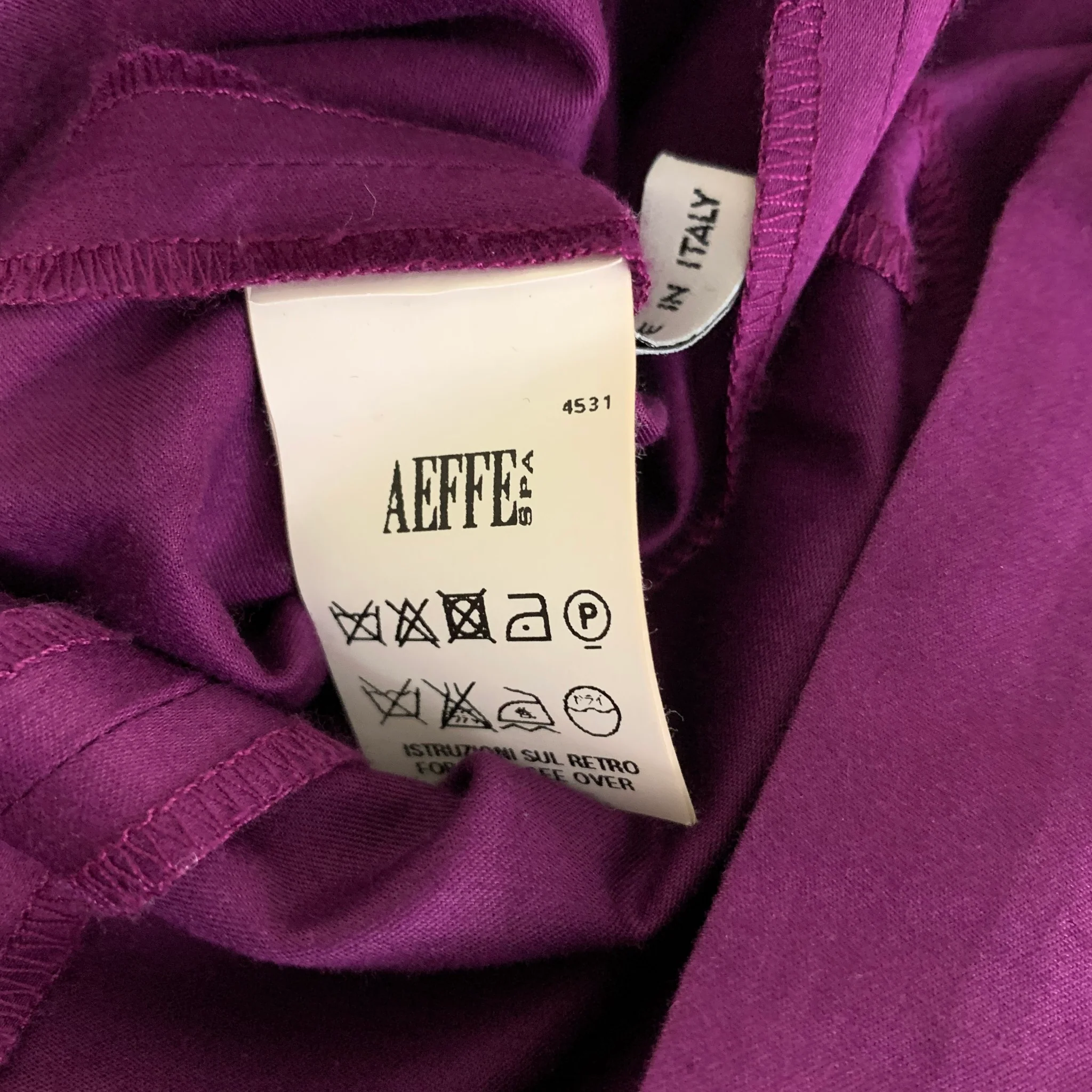 MOSCHINO Size 8 Purple Cotton Blend Ruffle Blouse - Image 5