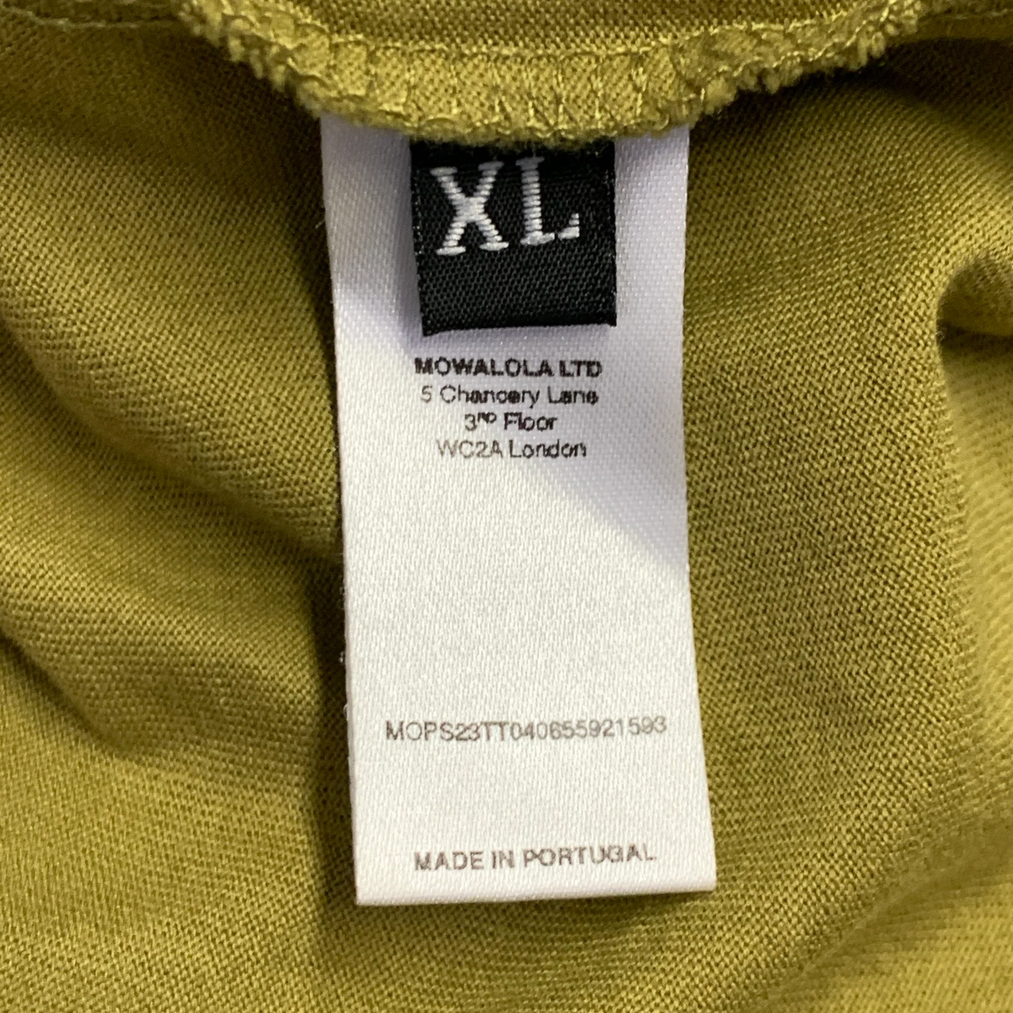 MOWALOLA Size XL White Olive Cotton Layered Pullover - Image 6