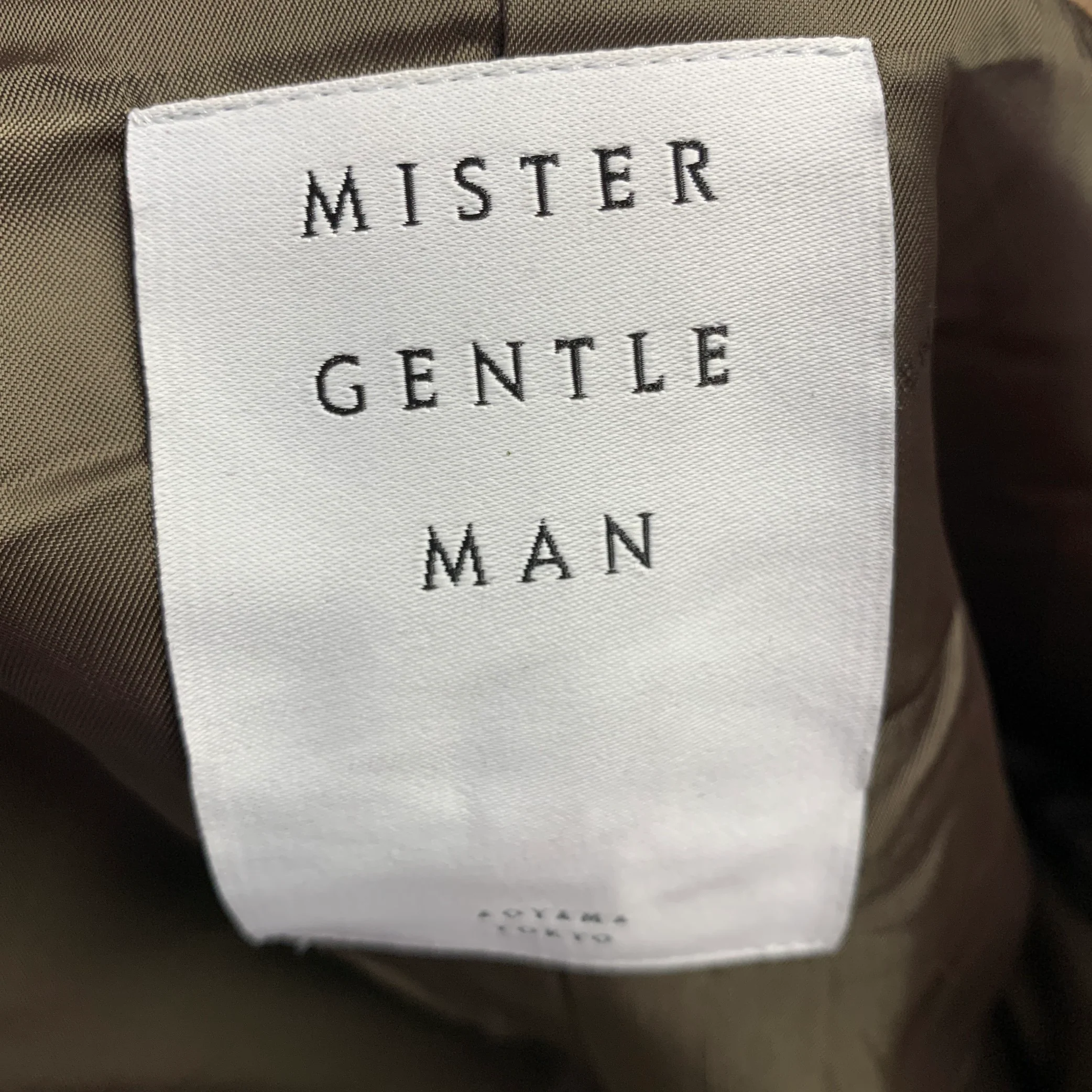 MR. GENTLEMAN Size 42 Khaki Solid Wool Blend Notch Lapel Coat - Image 4