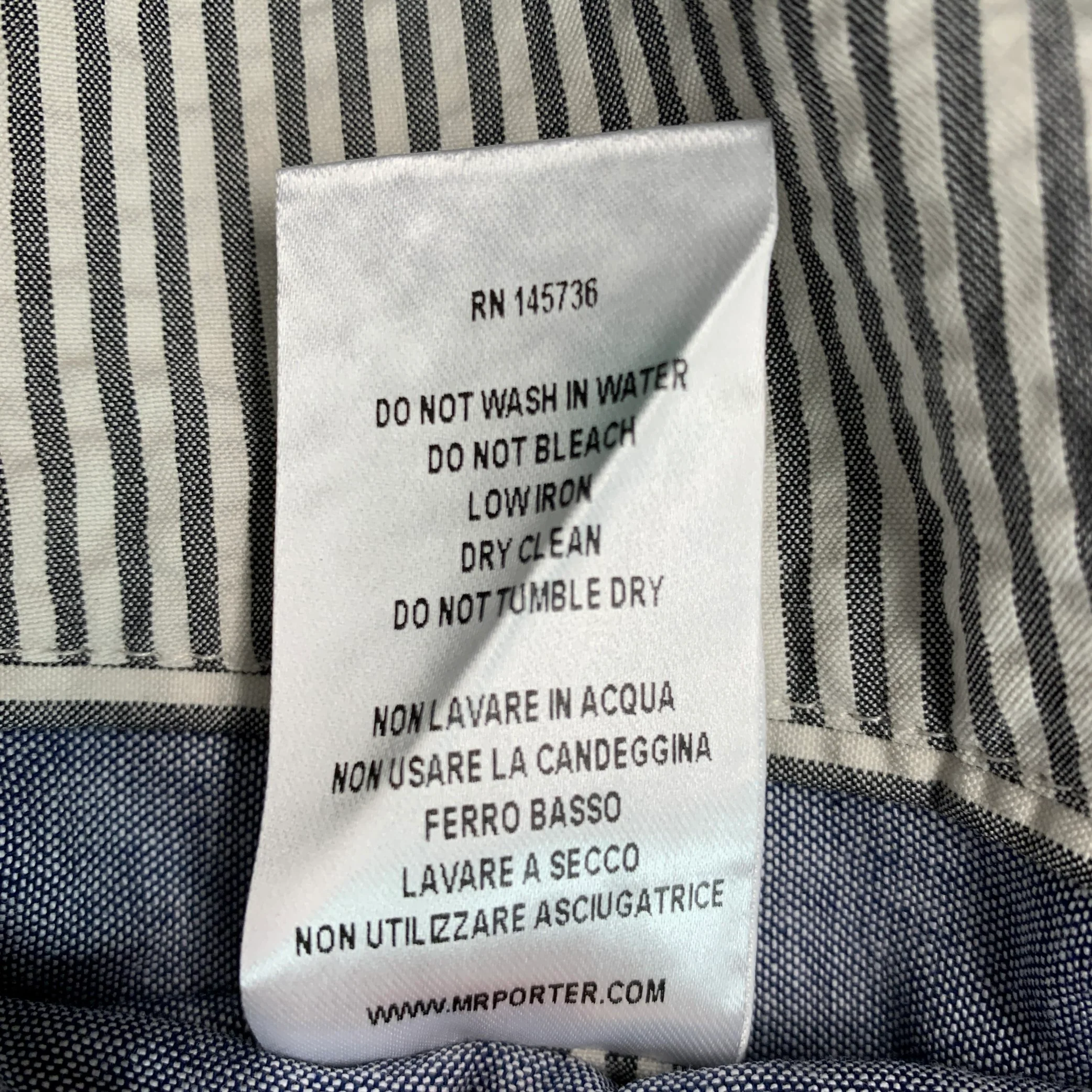 MR P. Size 42 White Grey Seersucker Cotton Single Breasted Shorts Suit - Image 7