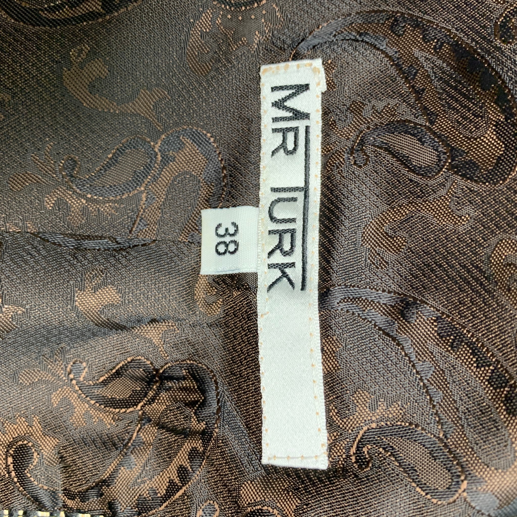 MR TURK Size 38 Black Cream Woven Polyester Blend Vest (Indoor) - Image 6