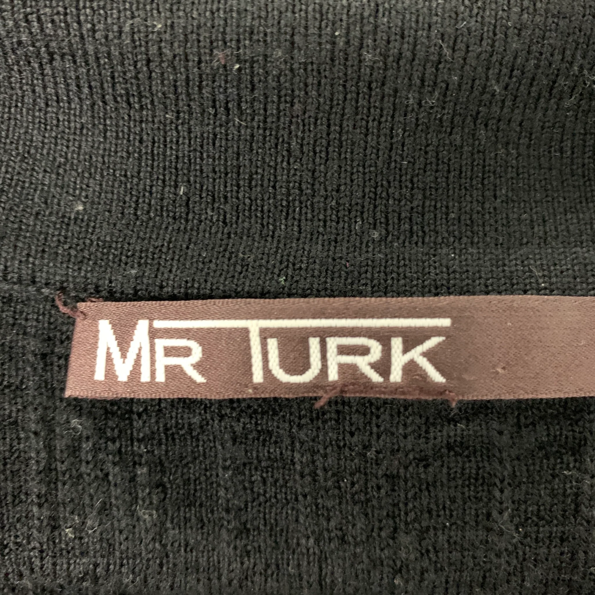 MR. TURK Size L Black Merino Wool Pullover - Image 4
