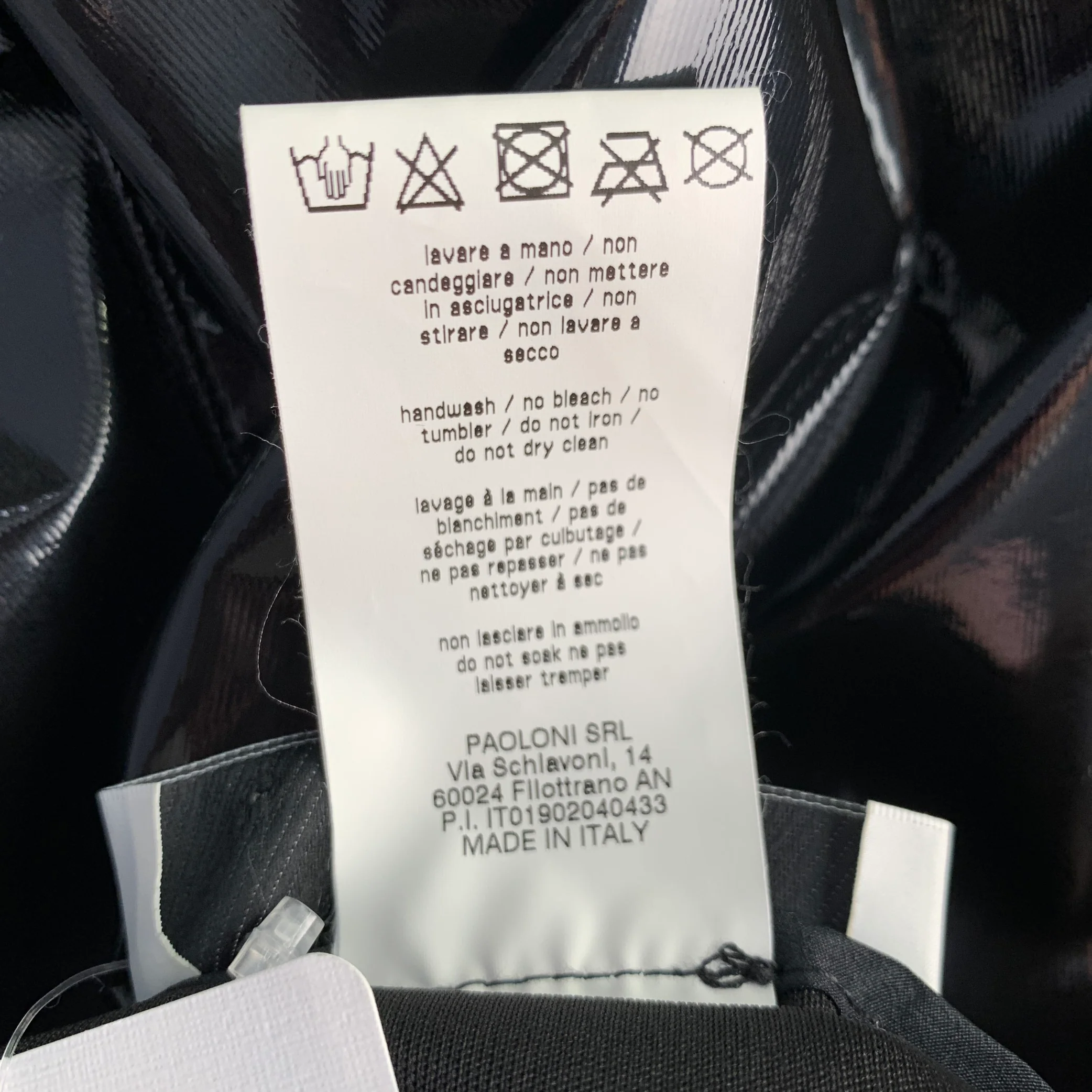 MSGM Size 10 Black Polyester Blend Faux Patent Leather Elastic Waistband Leggings - Image 6