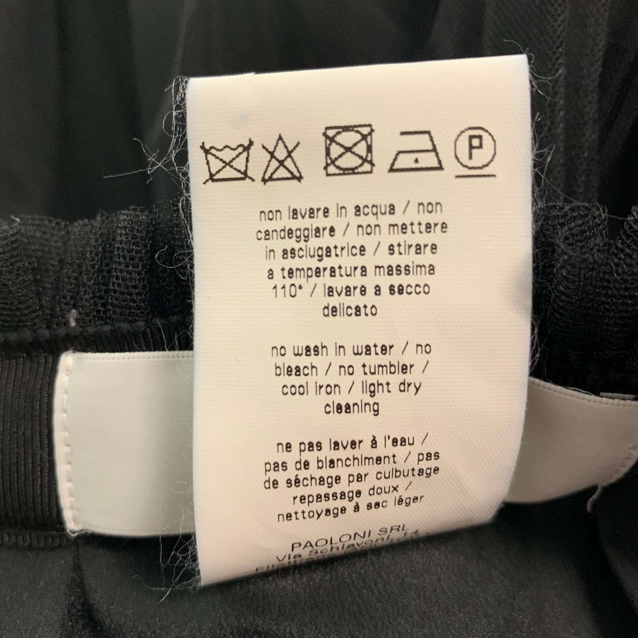 MSGM Size 8 Black Polyamide See Through A-Line Skirt - Image 5