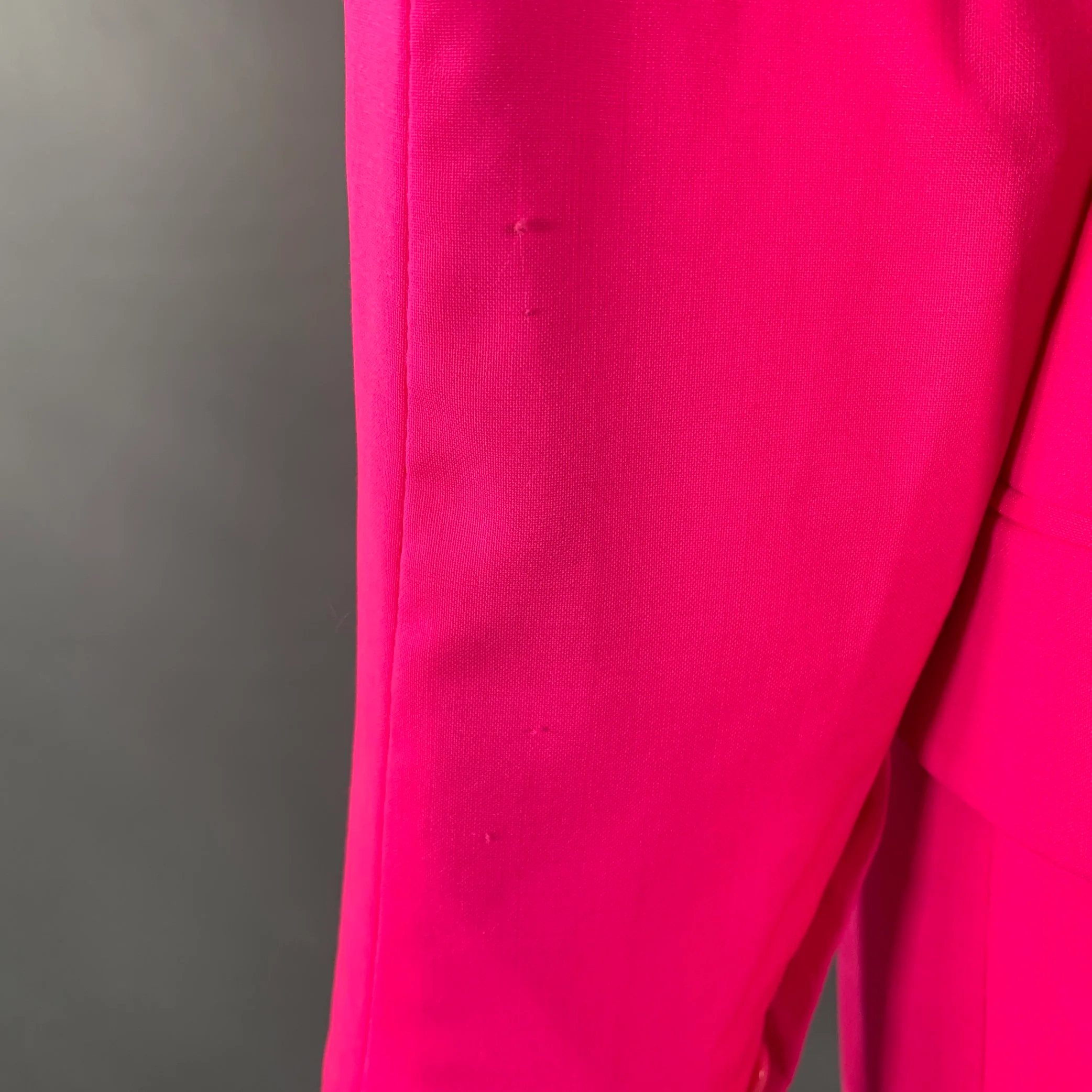 MSGM Size S Hot Pink Wool Peak Lapel Single Button Jacket Blazer - Image 7