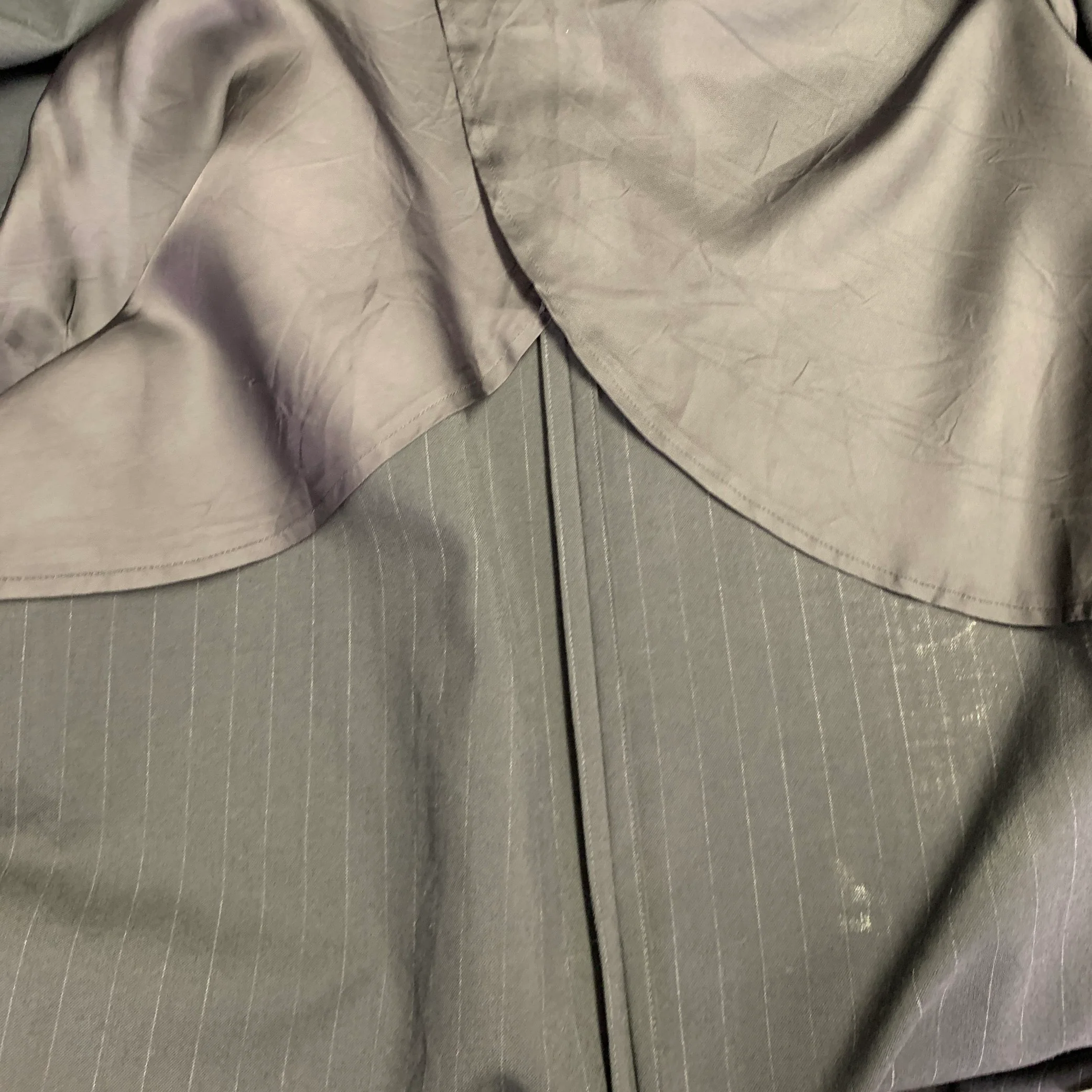 MY BEAUTIFUL LANDLET Size XS Black Stripe Wool Oversized Sport Coat - Image 7