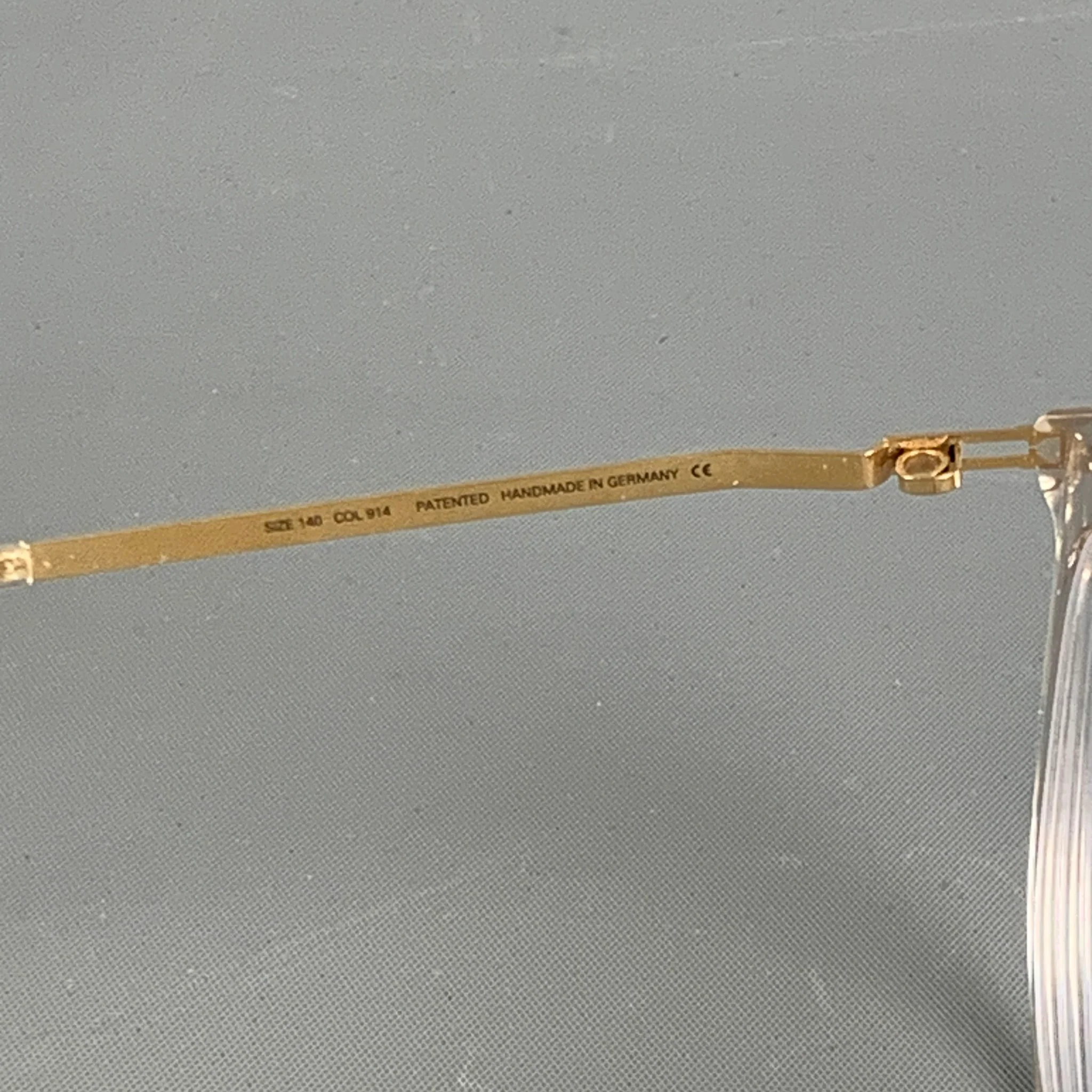 MYKITA Gold Clear Acetate Stainless Steel Sunglasses - Image 5