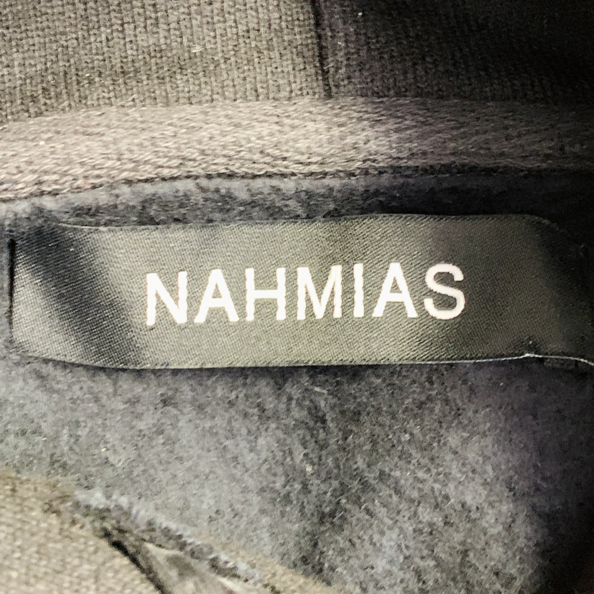NAHMIAS Size L Black Cotton Silk Hooded Sweatshirt - Image 4