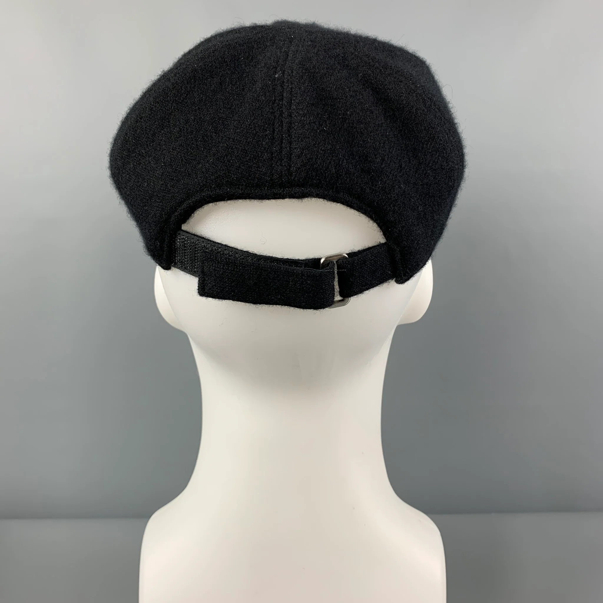NAKED CASHMERE Size S/M Black Cashmere Blend Baseball Hat - Image 4
