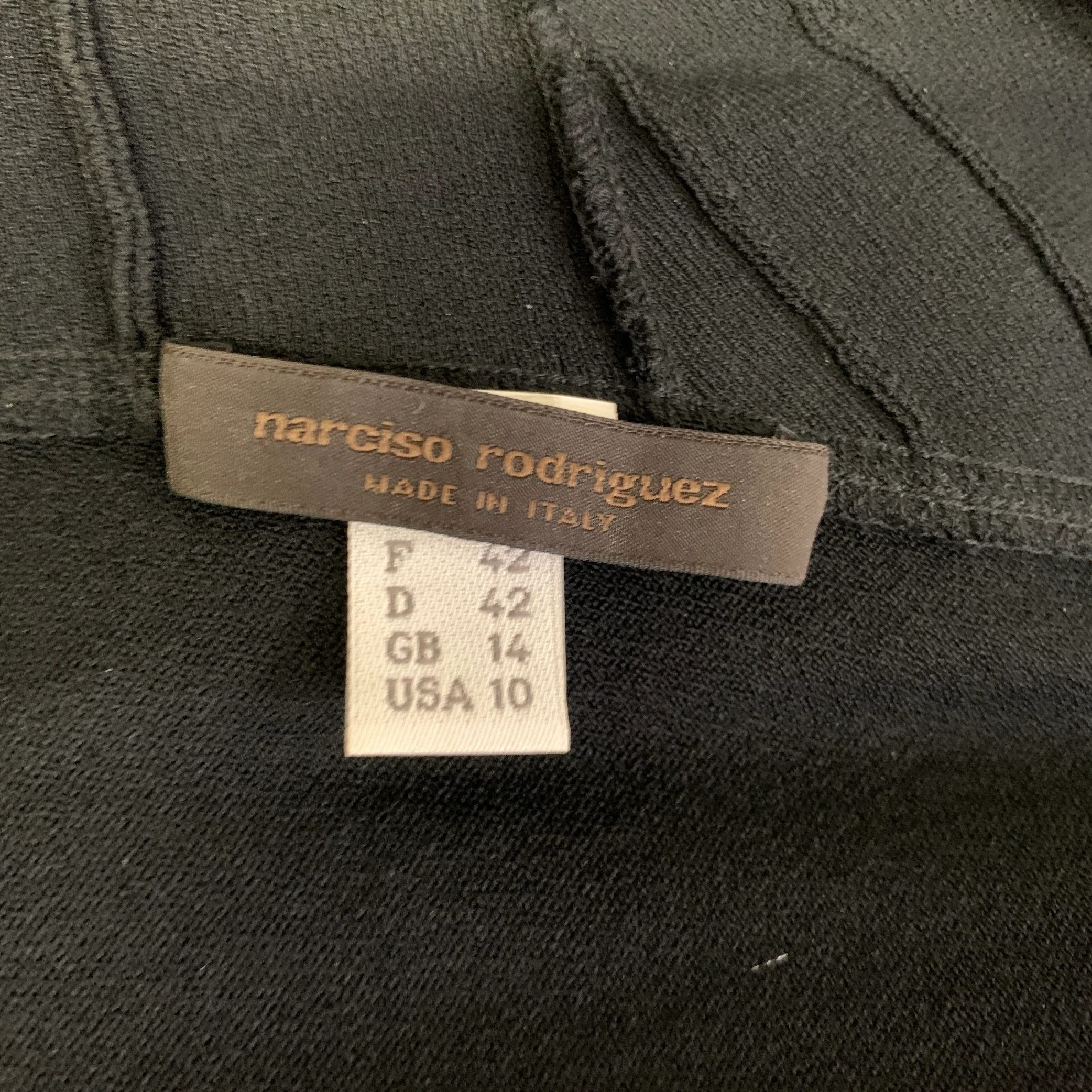 NARCISO RODRIGUEZ Size L Black Dress Top - Image 3