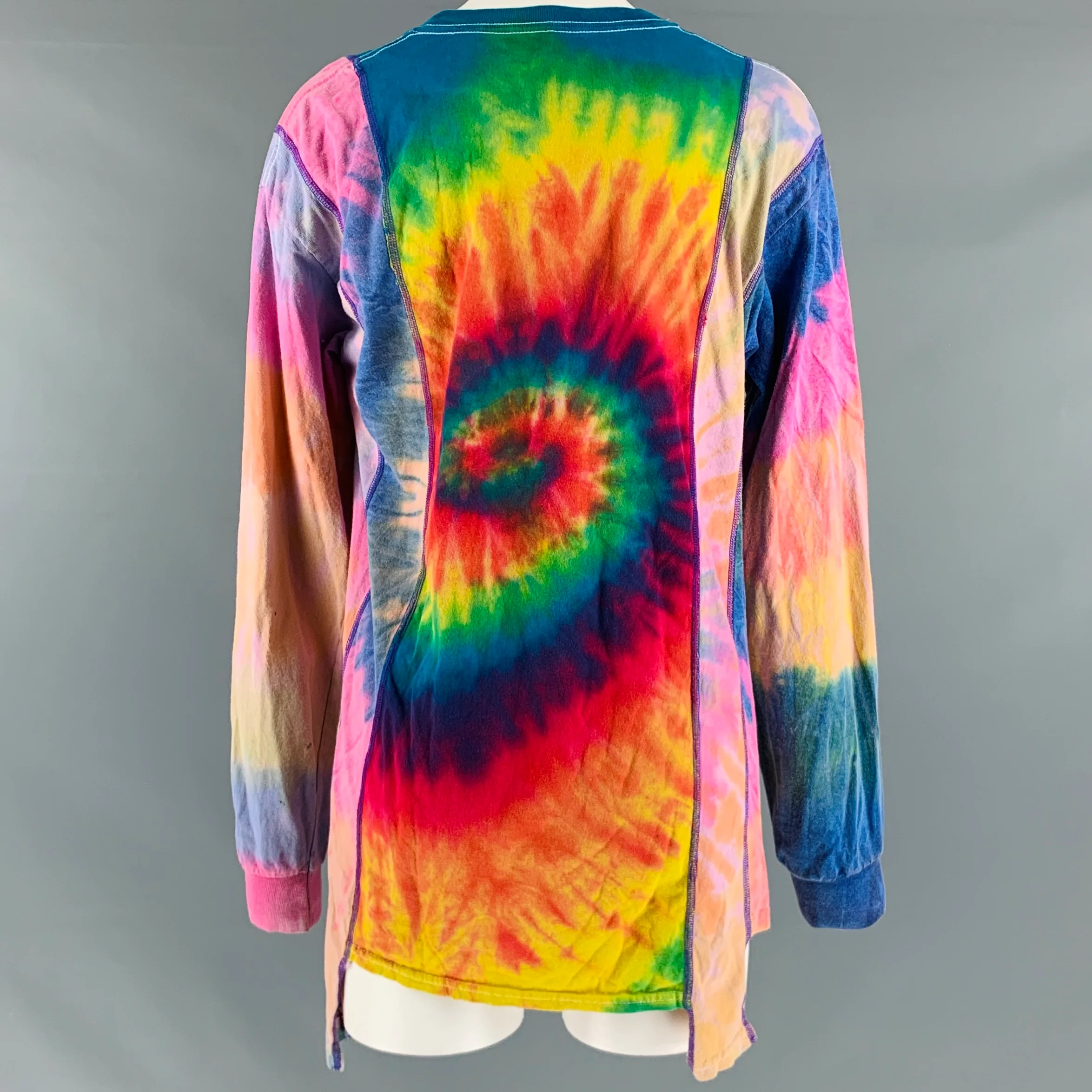 NEEDLES Size S Multi-Color Cotton Tie Dye Long Sleeve Casual Top - Image 4