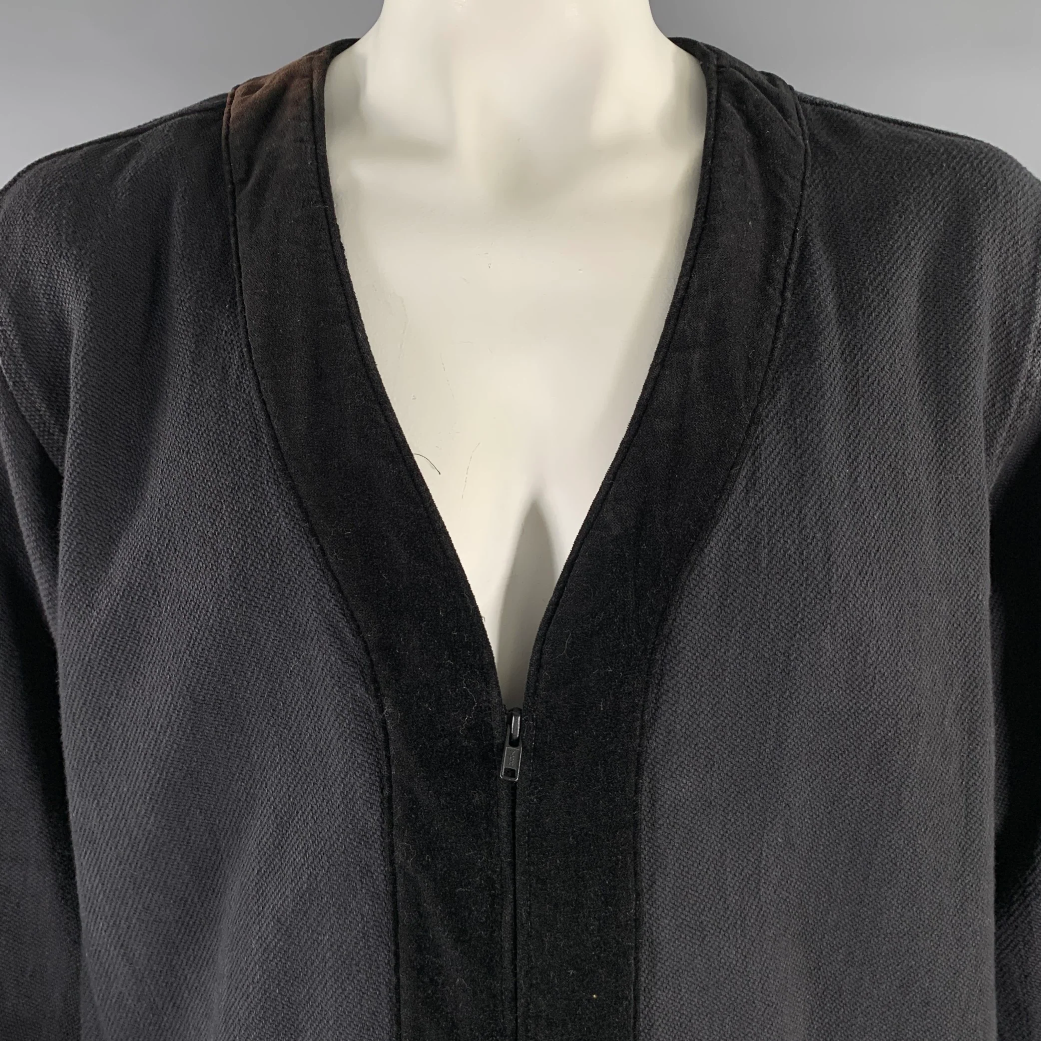 NEIGHBORHOOD Size XL Black Cotton Cardigan Coat - Image 2