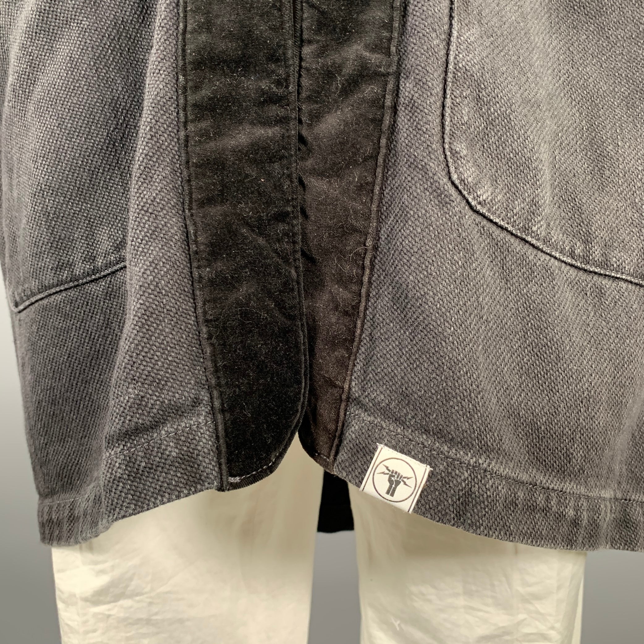NEIGHBORHOOD Size XL Black Cotton Cardigan Coat - Image 3