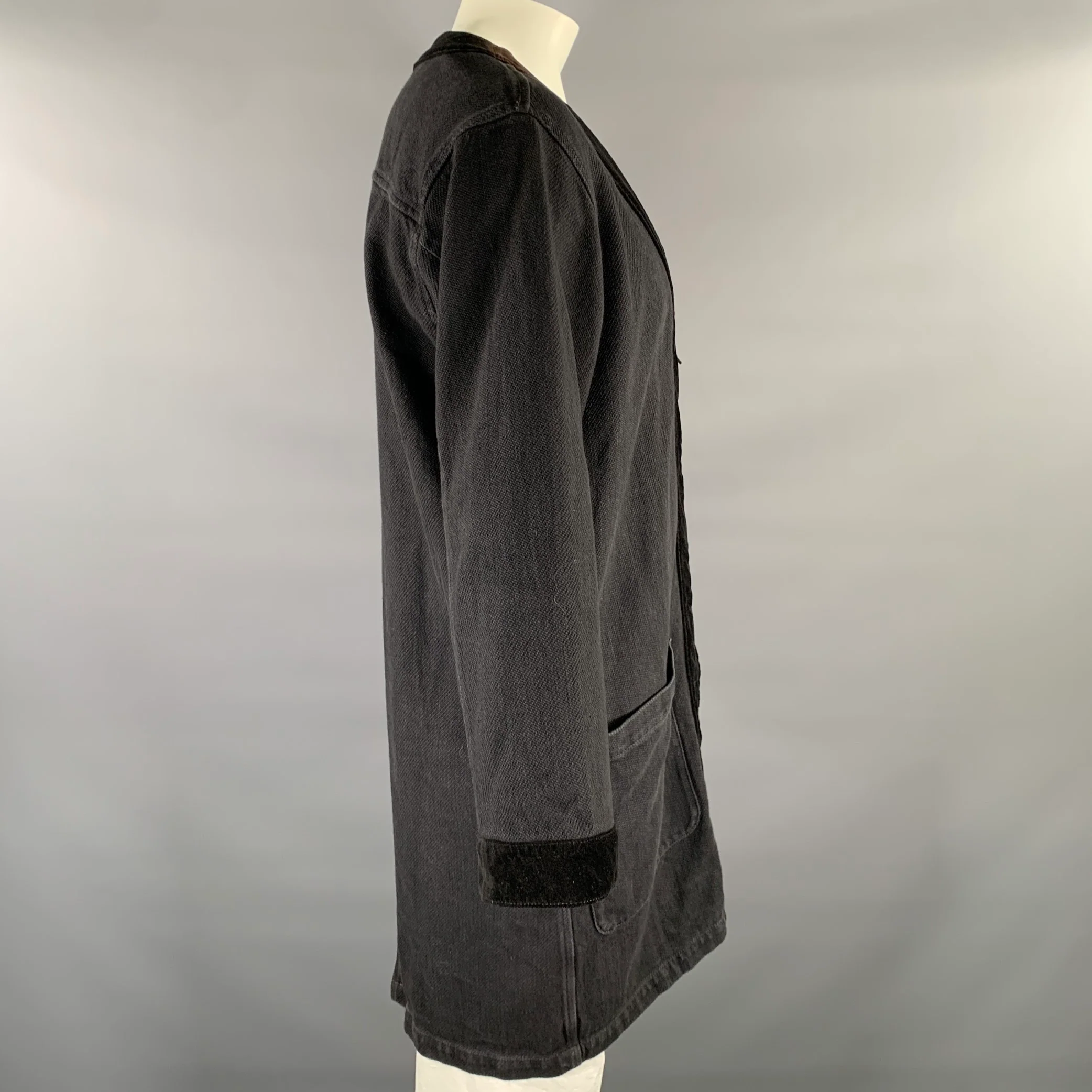 NEIGHBORHOOD Size XL Black Cotton Cardigan Coat - Image 4