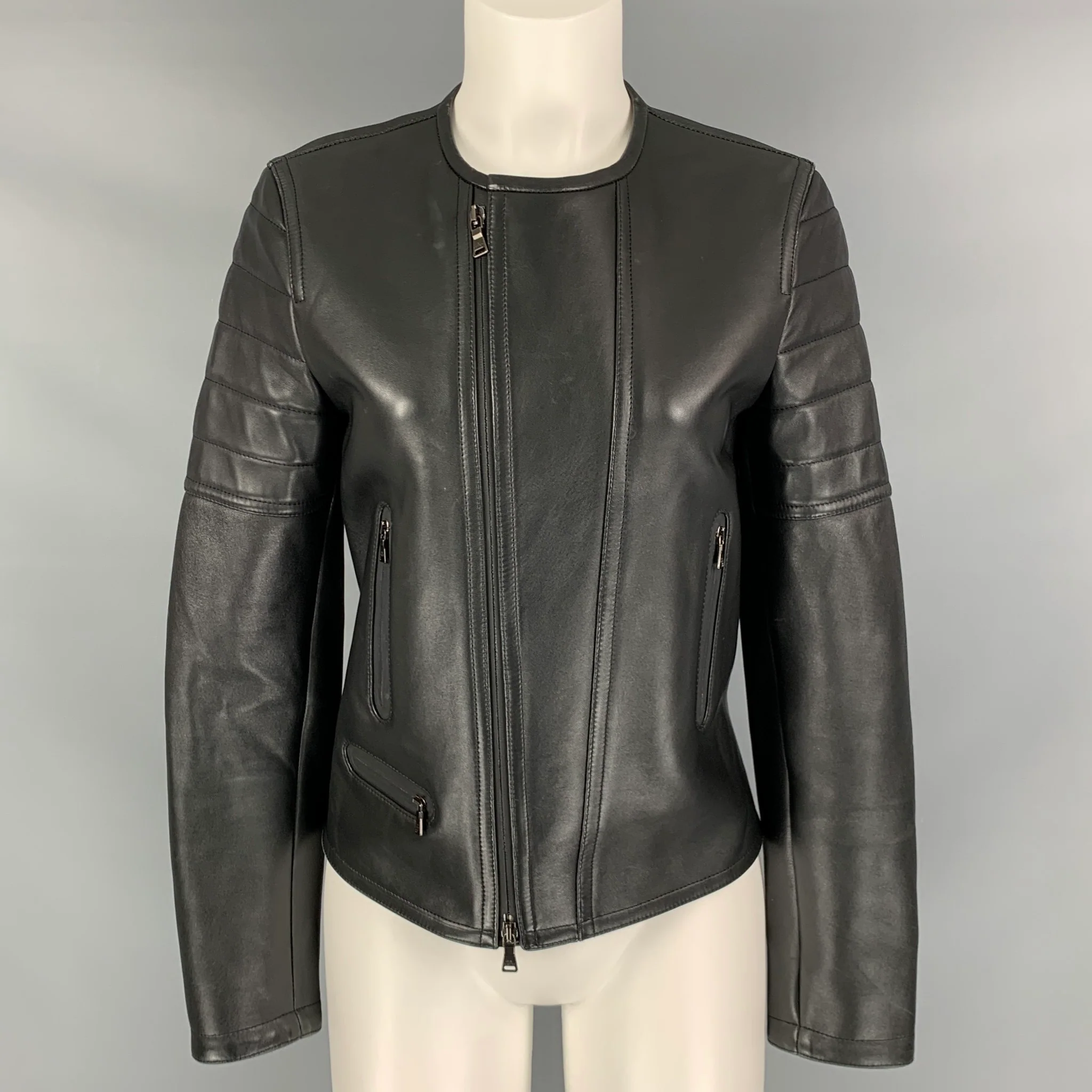 NEIL BARRETT Size S Black Zip Up Jacket
