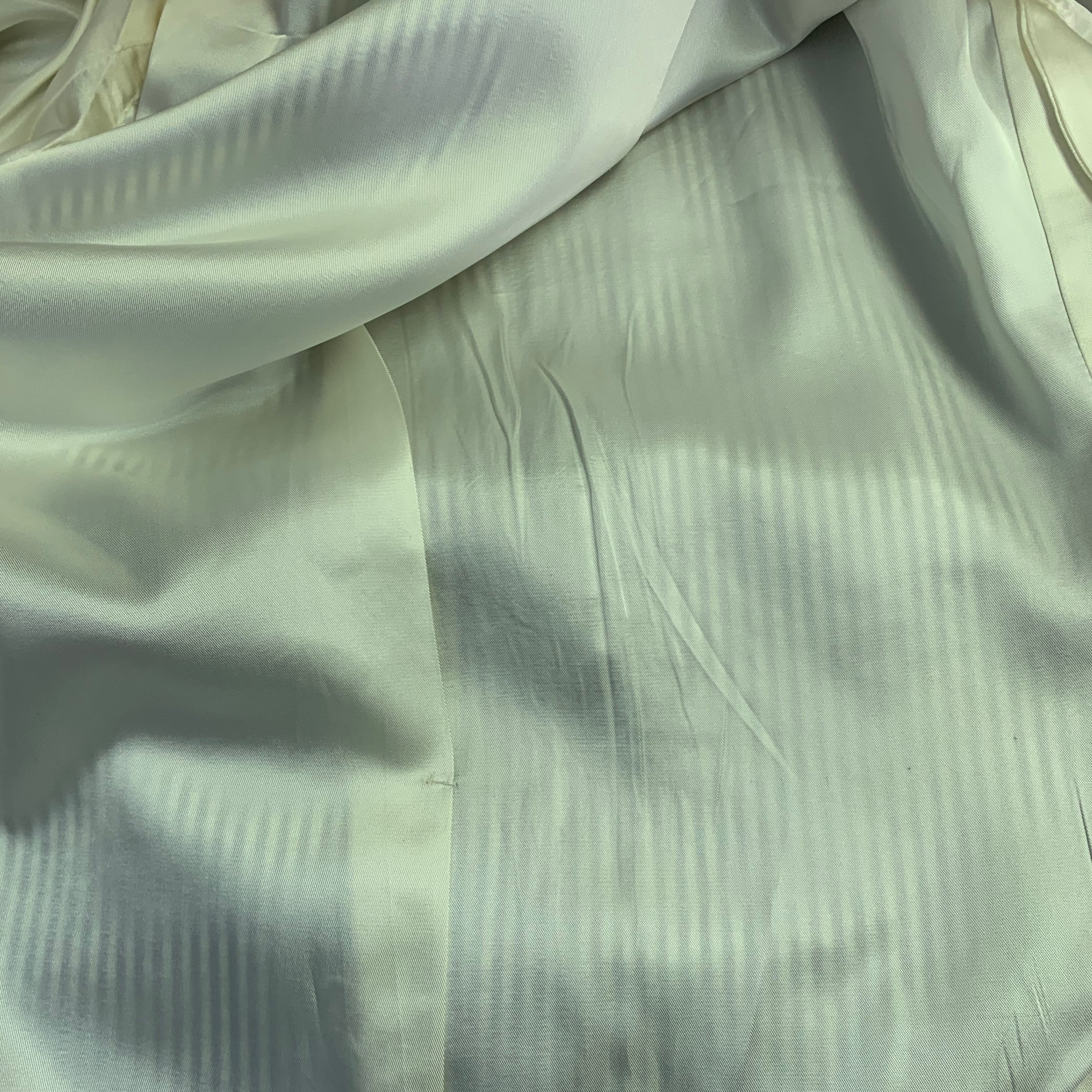 NEIMAN MARCUS Size 40 Blue White Stripe Seersucker Notch Lapel Suit - Image 12