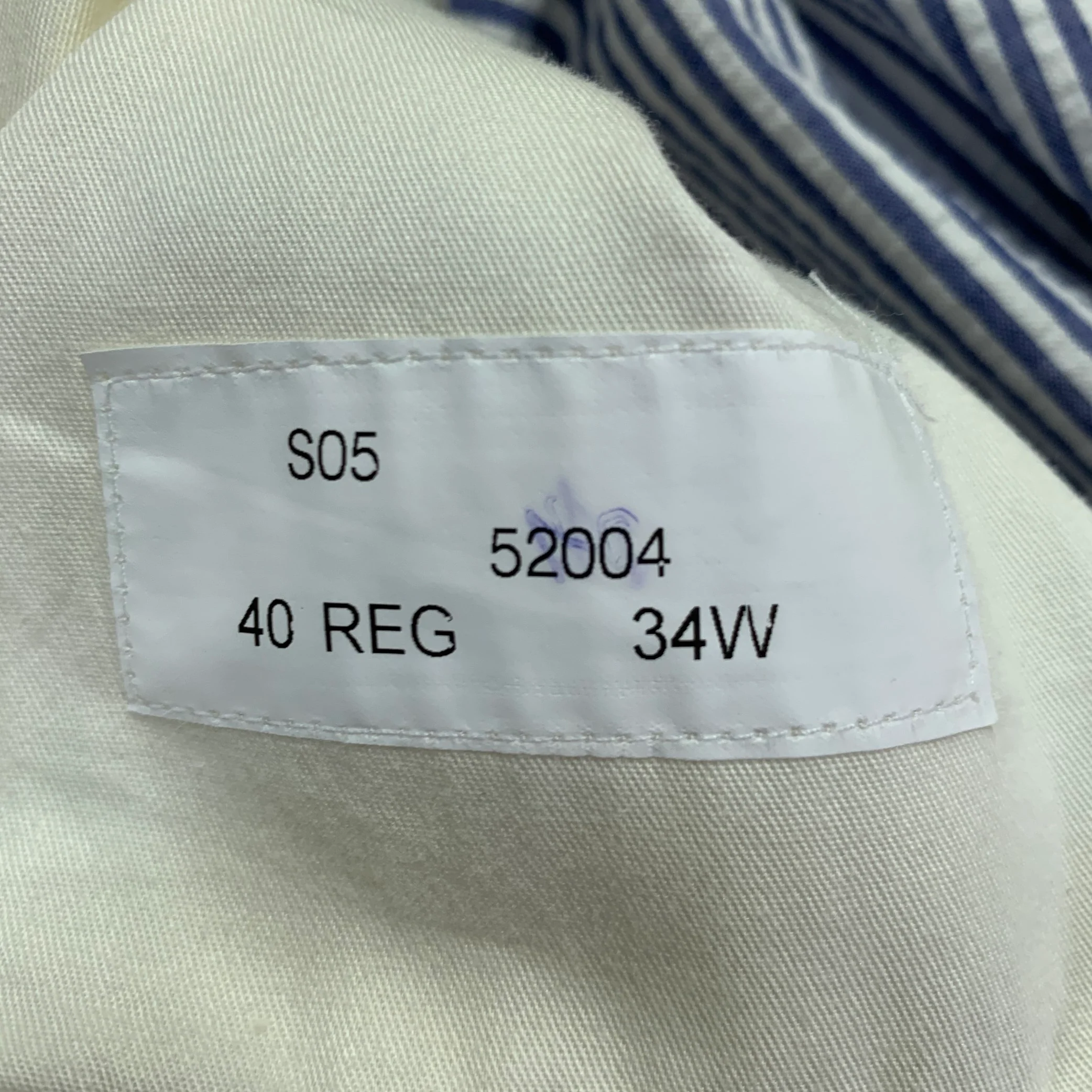 NEIMAN MARCUS Size 40 Blue White Stripe Seersucker Notch Lapel Suit - Image 16