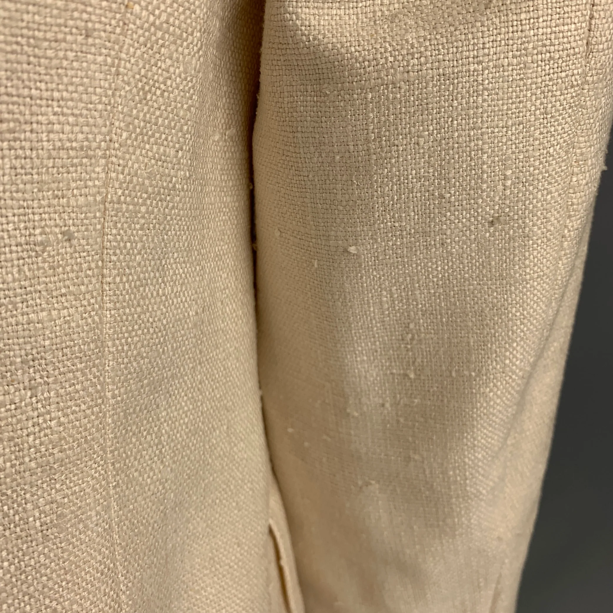 NEIMAN MARCUS Size 42 Beige Textured Silk Notch Lapel Sport Coat - Image 5