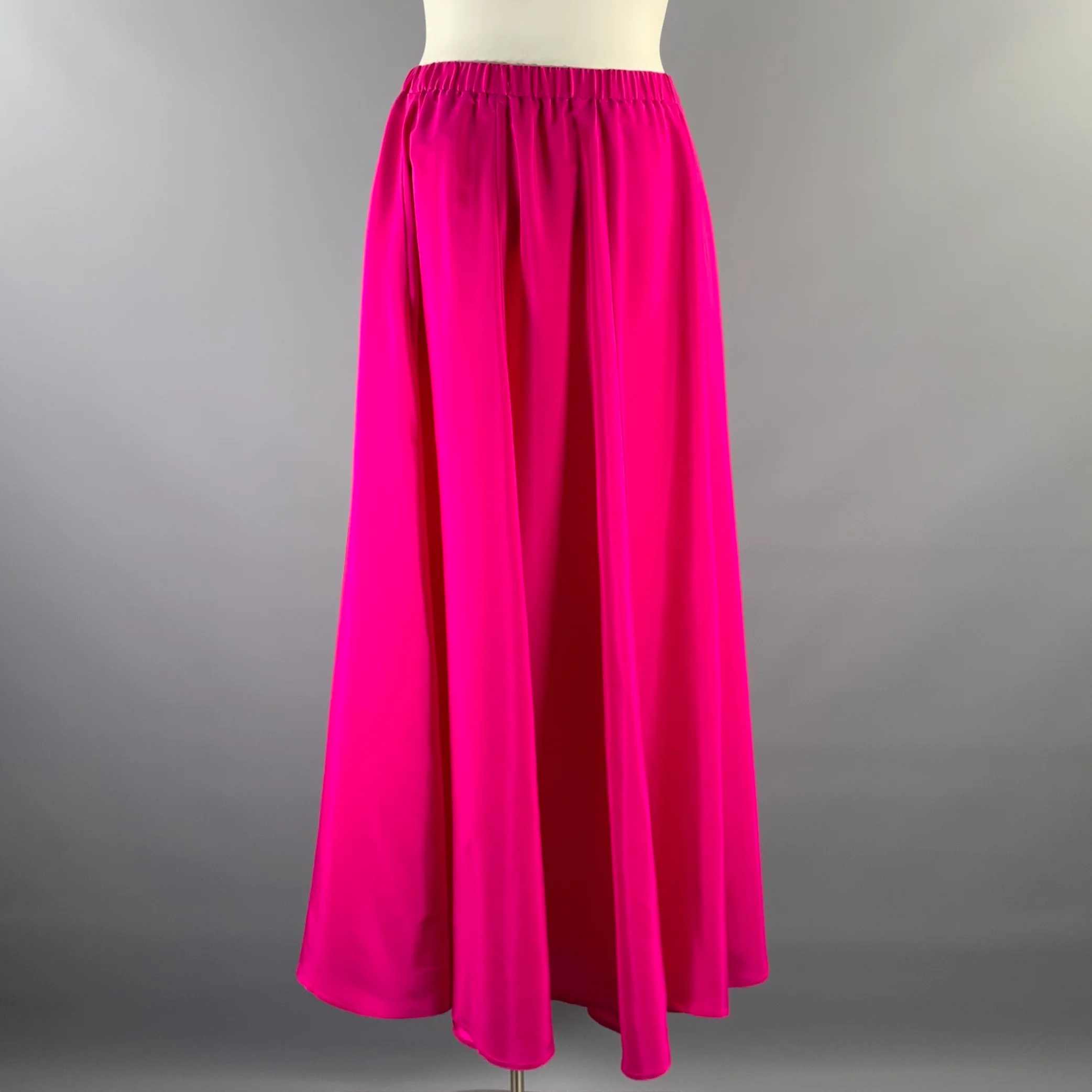 NEIMAN MARCUS Size L Pink Silk Maxi Skirt - Image 2