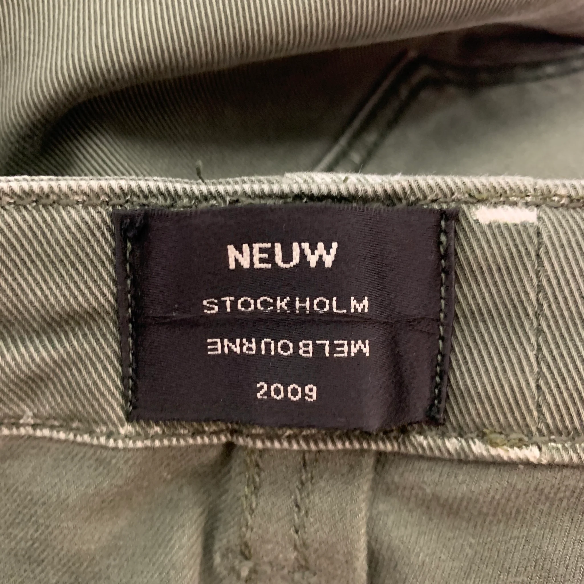 NEUW Size 32 Green Olive Cotton Slim Jeans - Image 4
