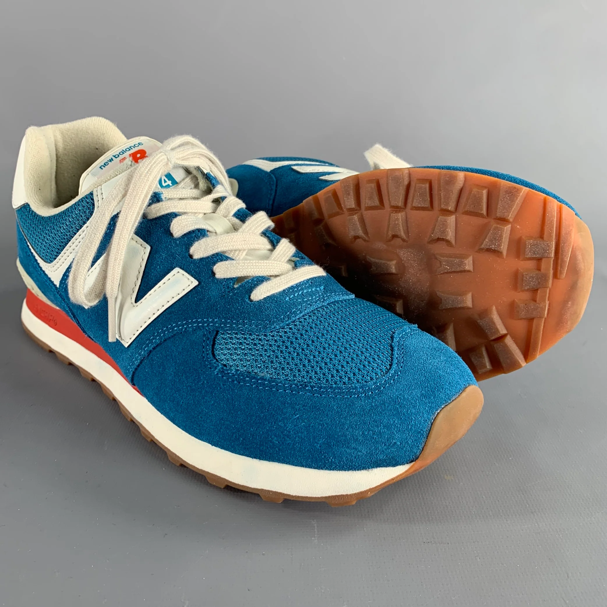 NEW BALANCE Size 11 Classic 574 Blue White Mesh Classic Sneakers - Image 5
