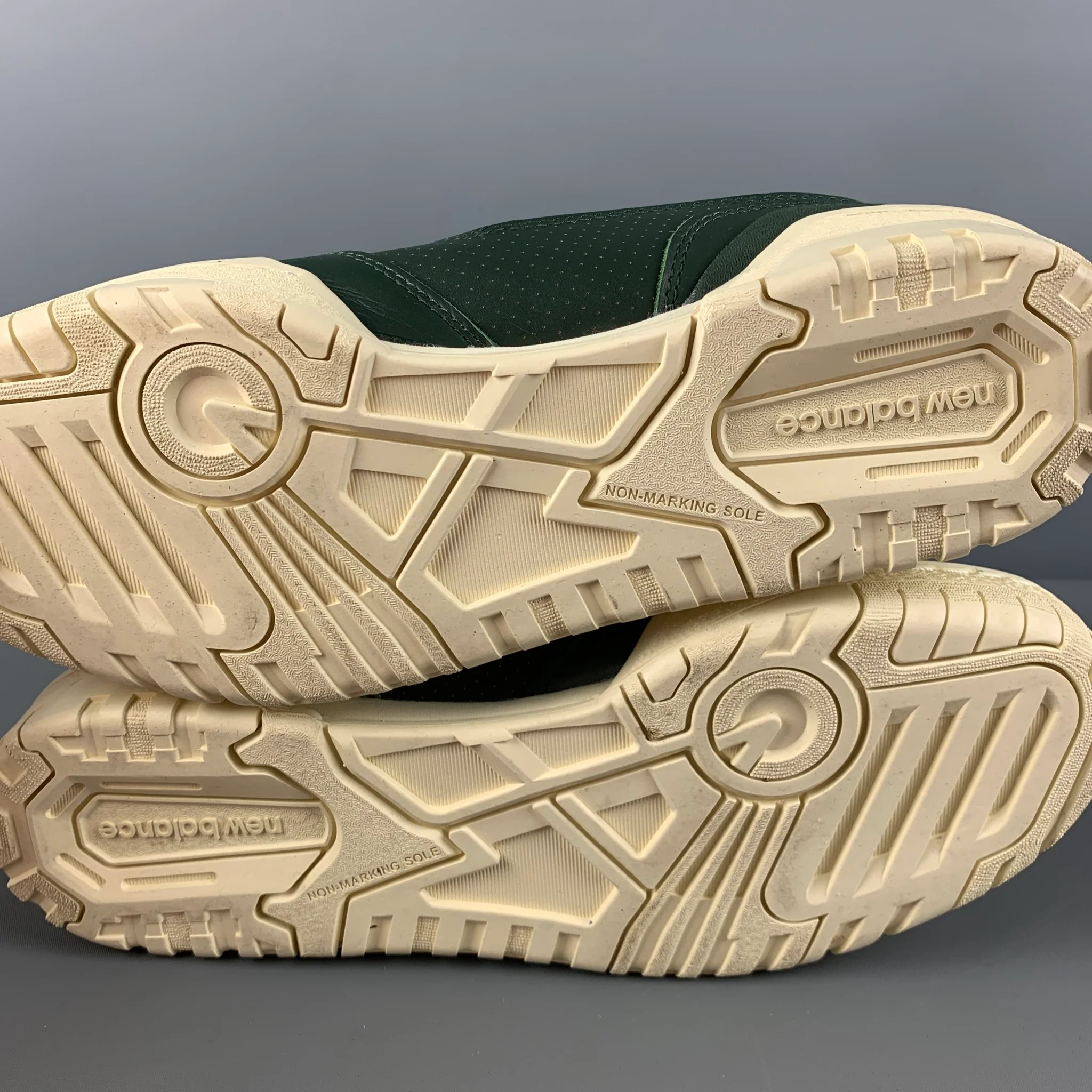 NEW BALANCE x AIME LEON DORE Size 10.5 Green Beige Color Block Leather High Top Sneakers - Image 9