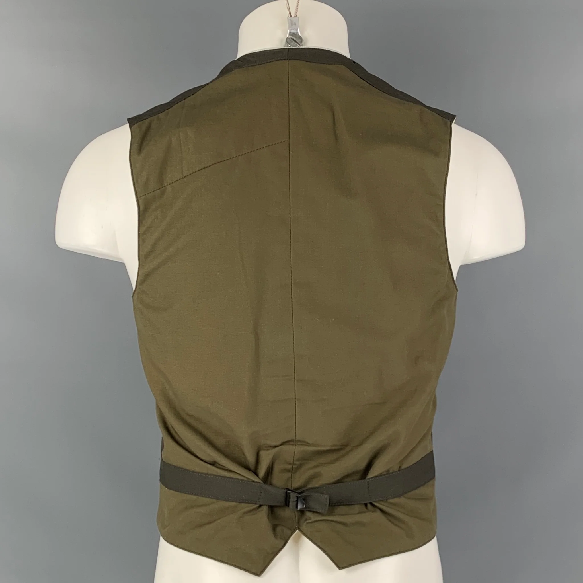 NICE COLLECTIVE Size M  Green Two Pockets Vest - Image 3