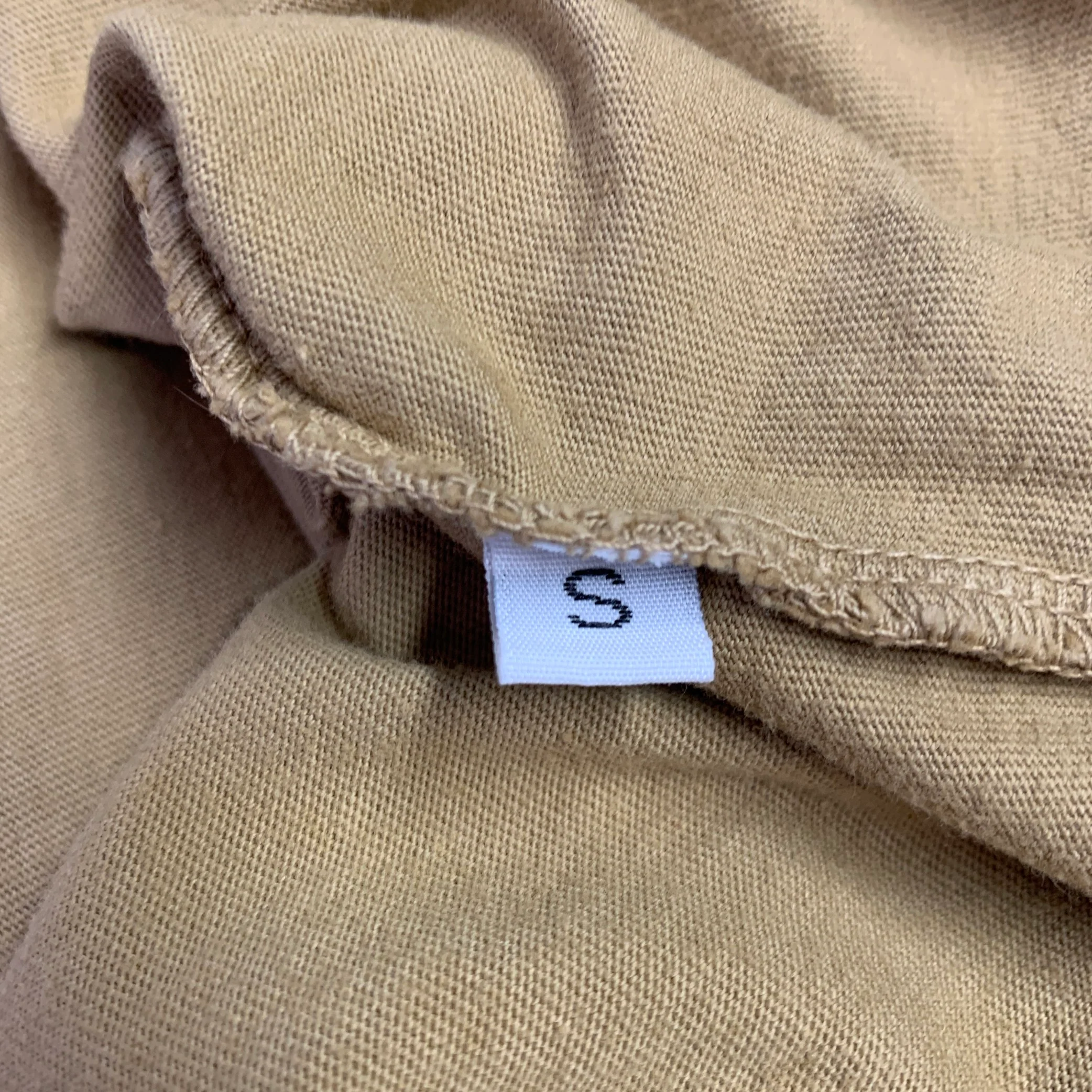 NICK FOUQUET Size S Khaki Matchstick Embroidery Cotton Short Sleeve T-shirt - Image 9
