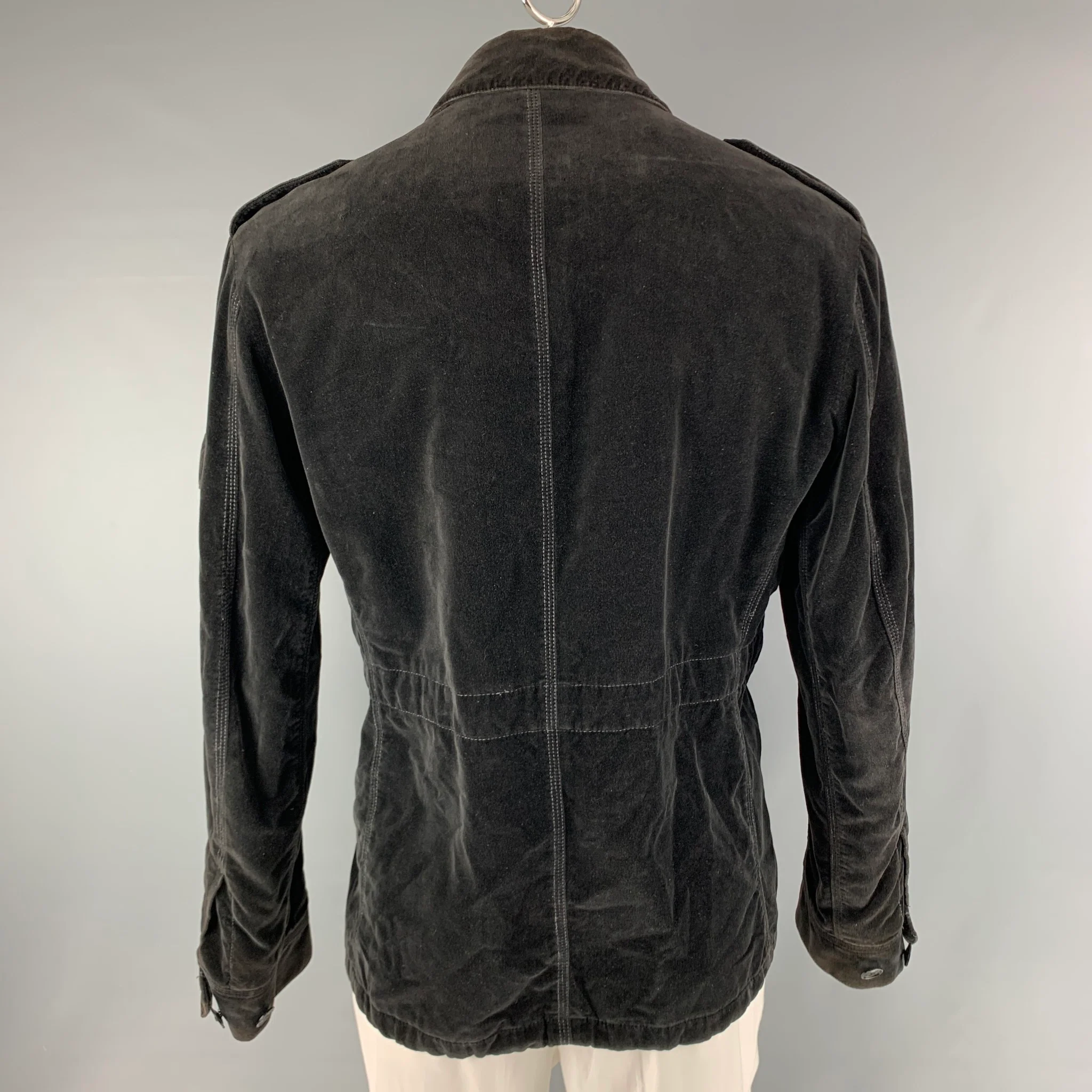 NICOLE FARHI Chest Size 40 Size 40 Brown Velvet Cotton Parka Jacket - Image 3
