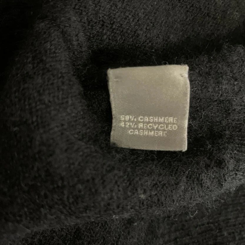 NIEMAN MARCUS Size XL Black Knitted Cashmere Zip Up Jacket - Image 5