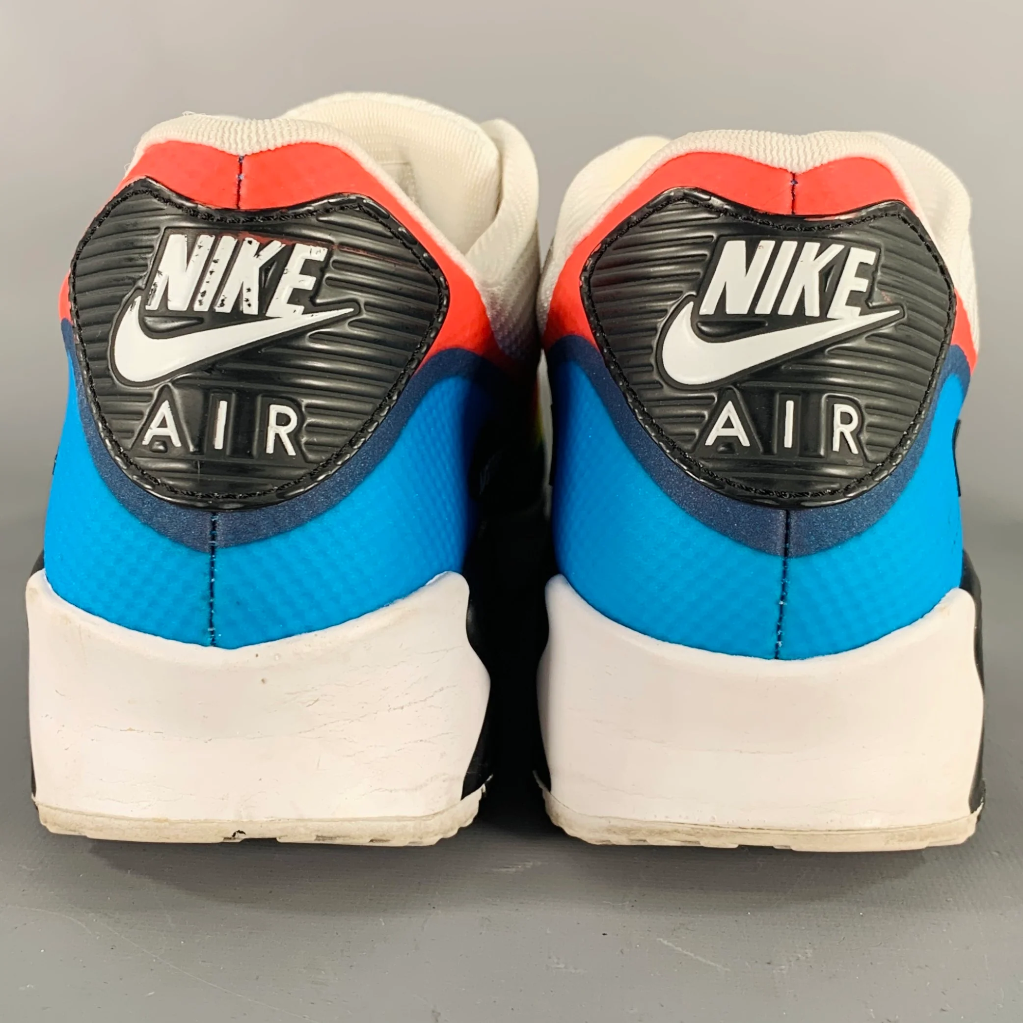 NIKE 2012 Size 10.5 What the Max White Multi Color Color Block Mesh Lace-Up Sneakers - Image 3