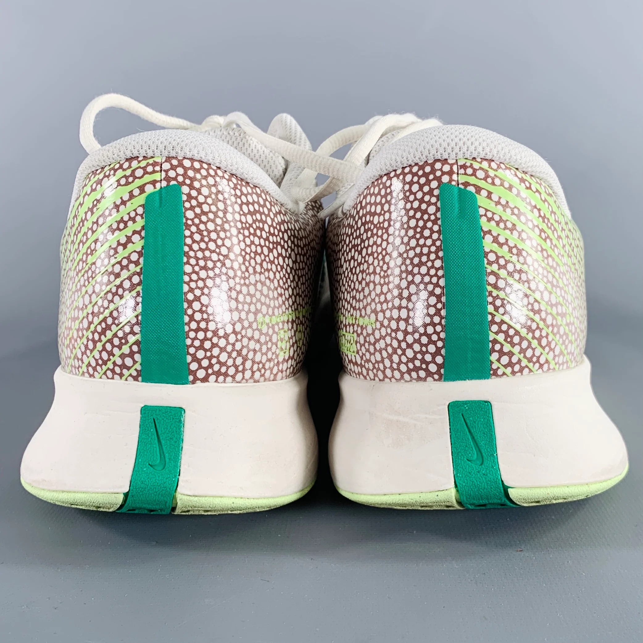 NIKE Size 12 Australian Open Pack White Green Mesh Lace-Up Sneakers - Image 3