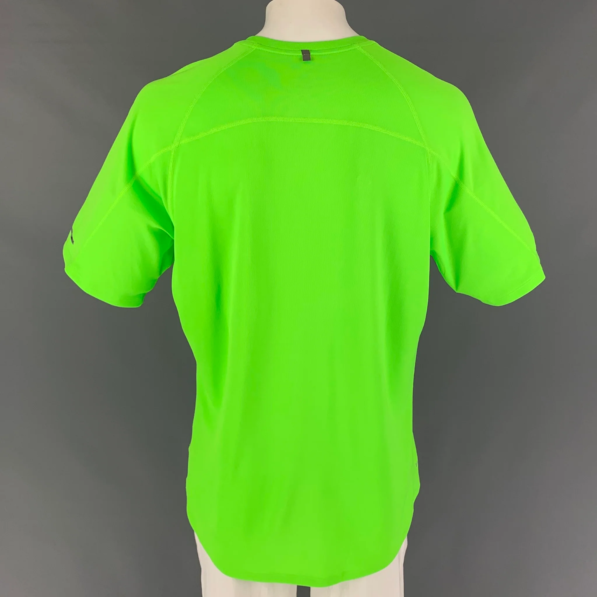 NIKE Size XL Green Polyester Crew-Neck Dri-Fit T-shirt - Image 3
