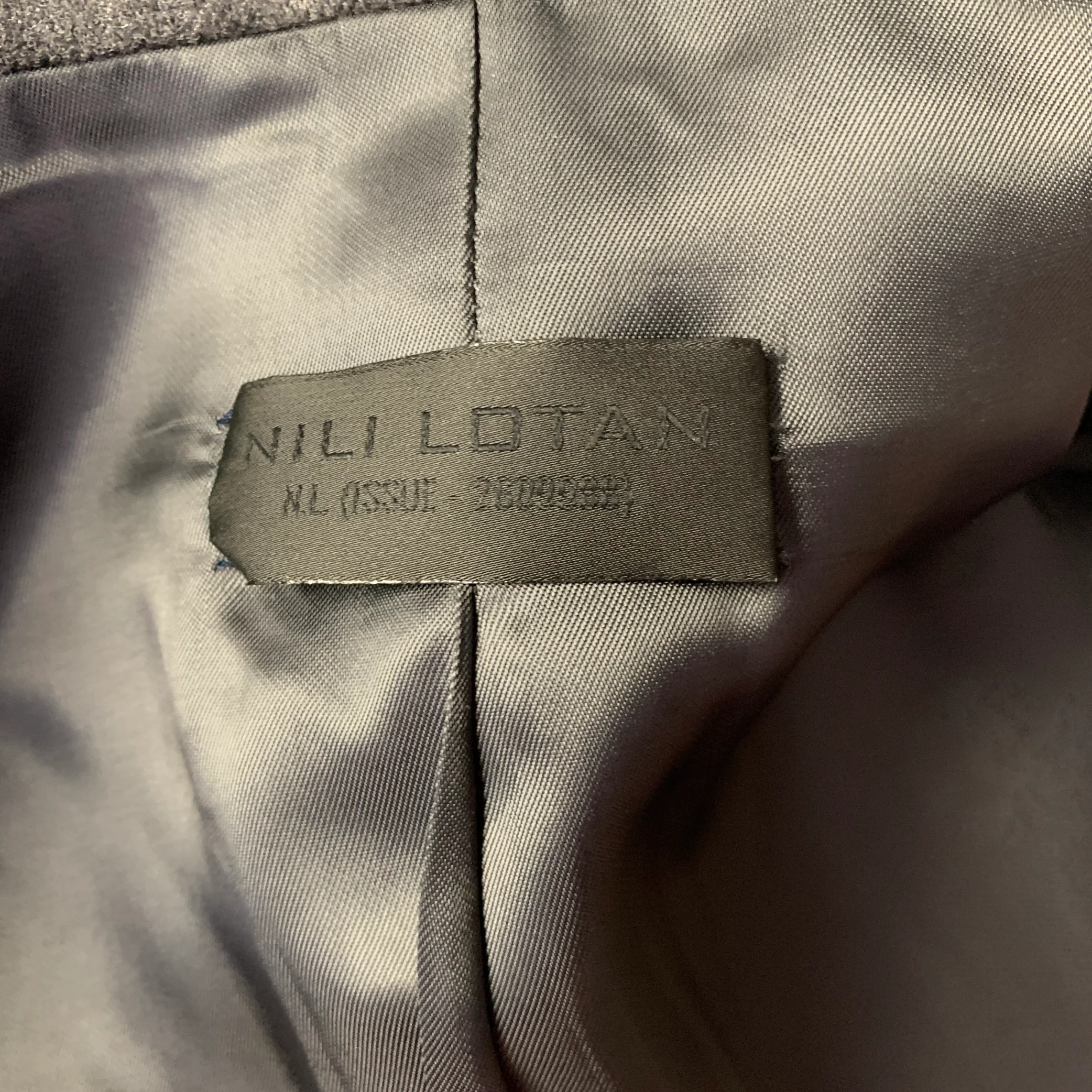 NILI LOTAN Size M Grey Wool Notch Lapel Jacket - Image 4