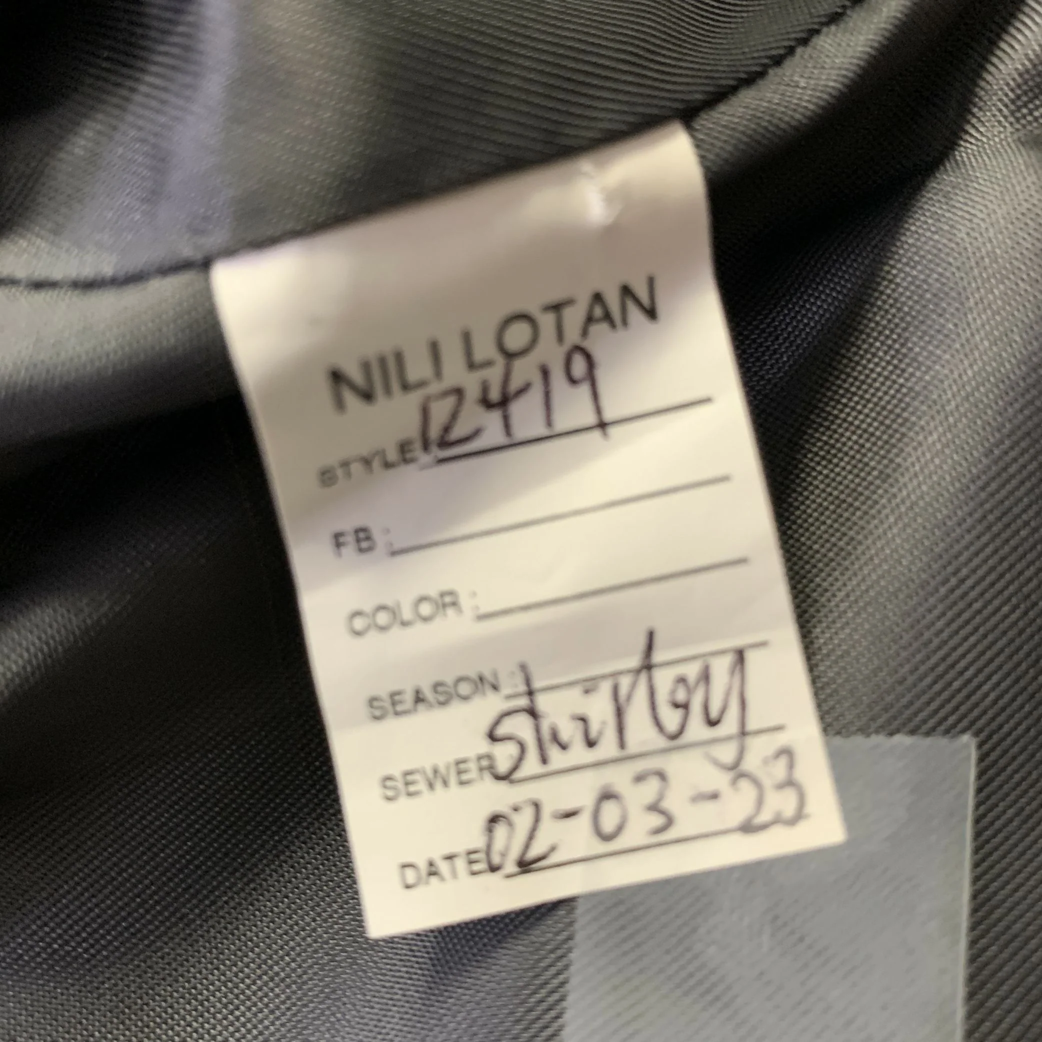 NILI LOTAN Size M Grey Wool Notch Lapel Jacket - Image 5