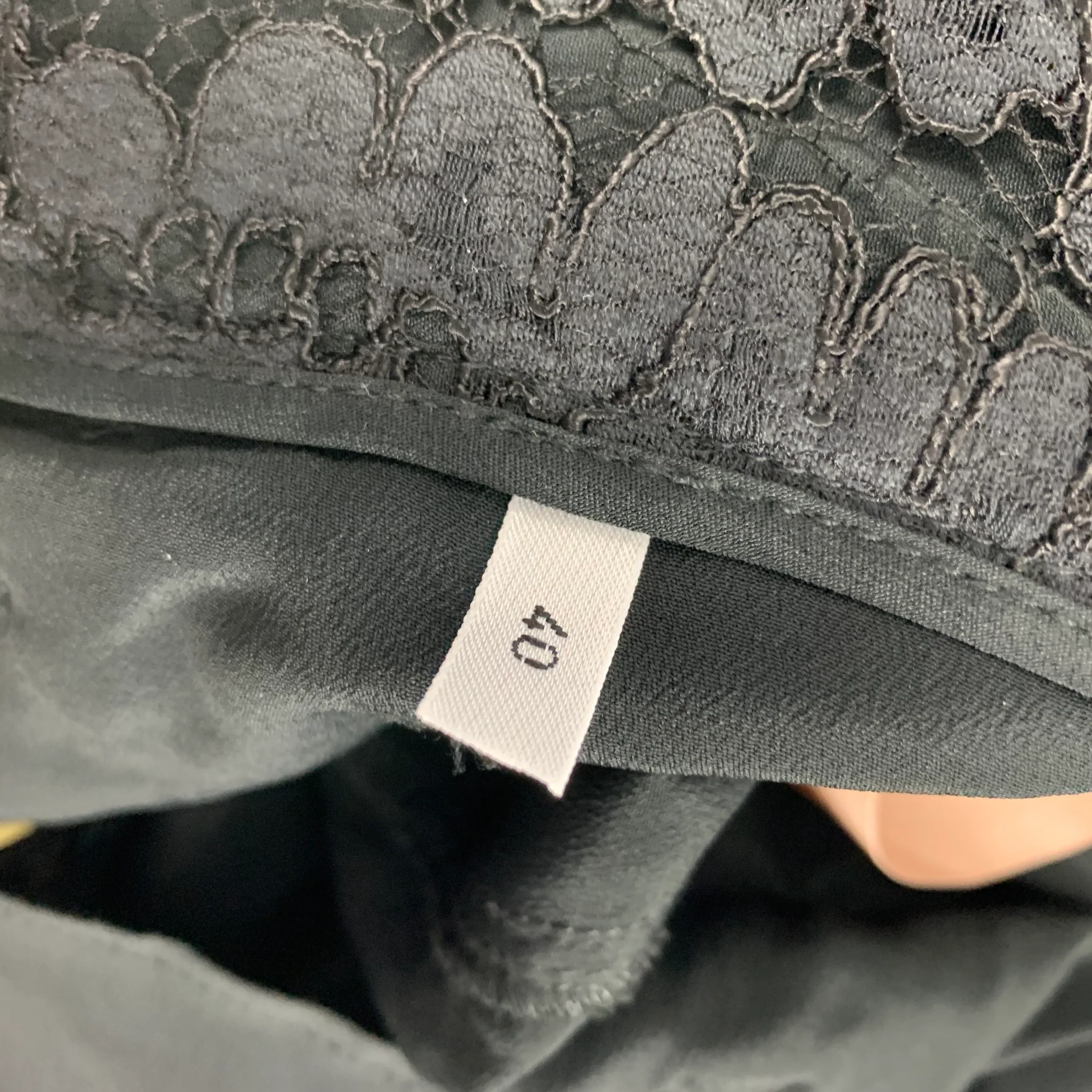No. 21 Size 4 Black Lace Cotton Blend Crystal Dress Pants - Image 6