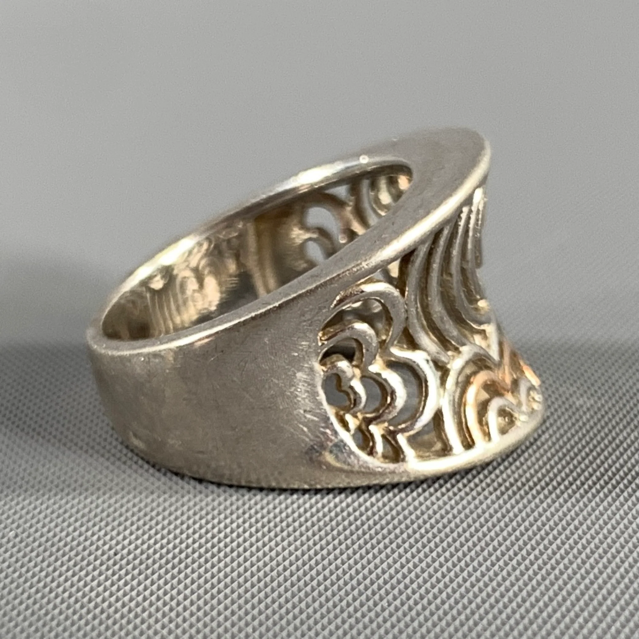 NO BRAND Silver Floral Sterling Ring - Image 2