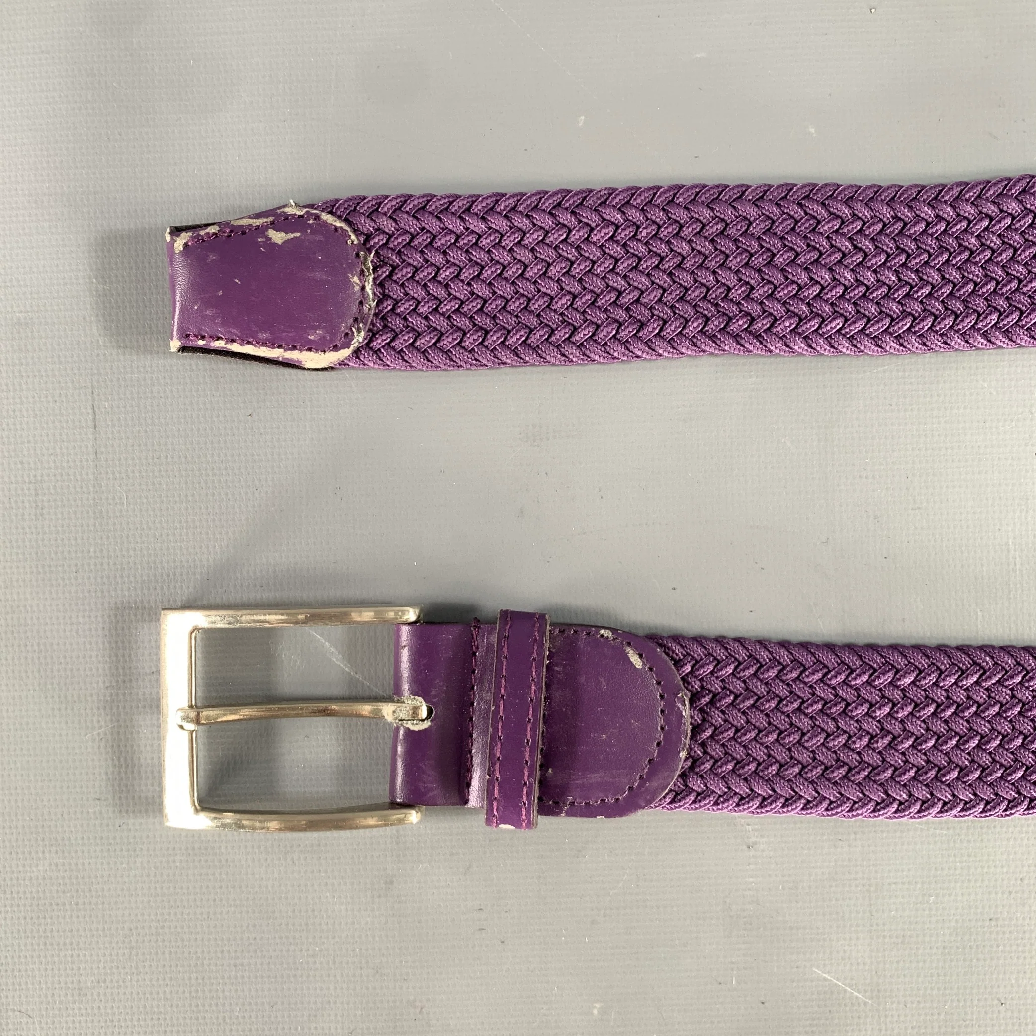 NO BRAND Size 38 Purple Woven Belt - Image 5