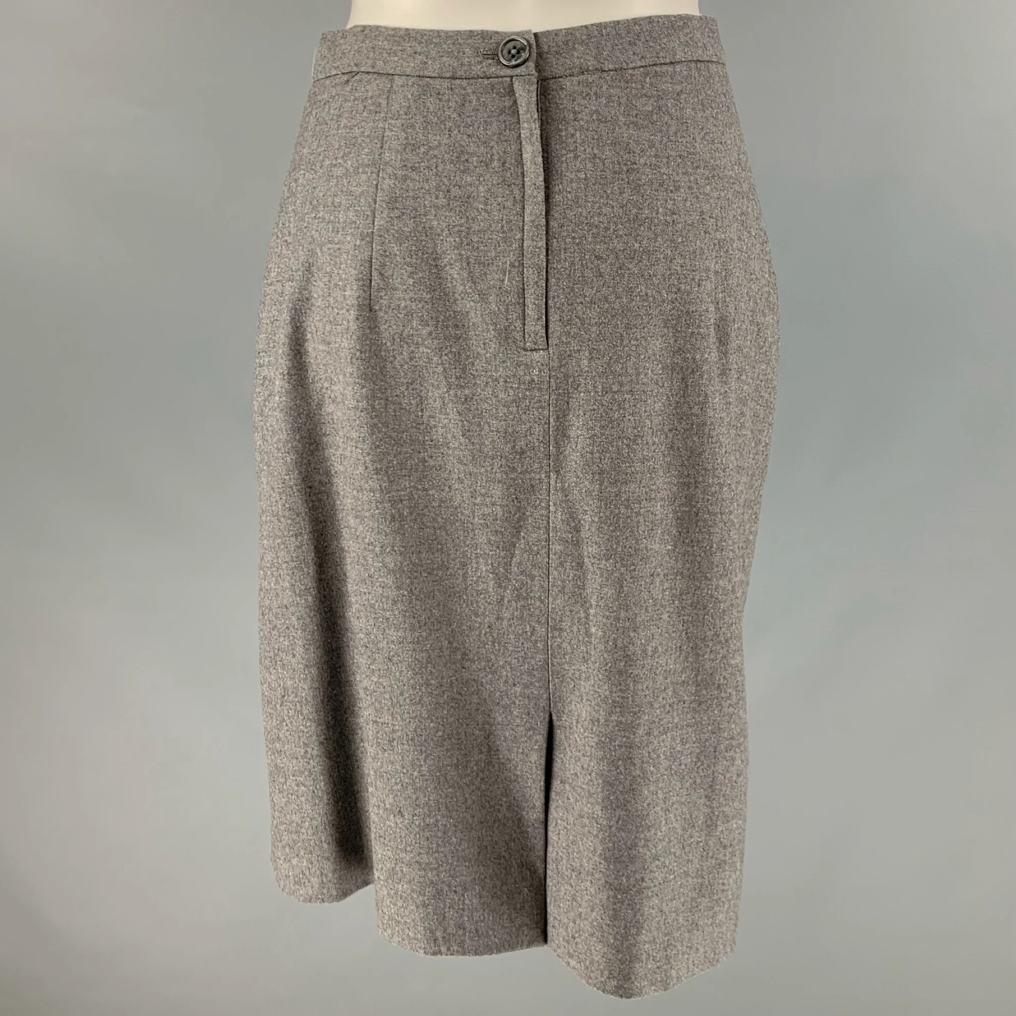 NO BRAND Size 4 Grey Heather Pencil Skirt - Image 2