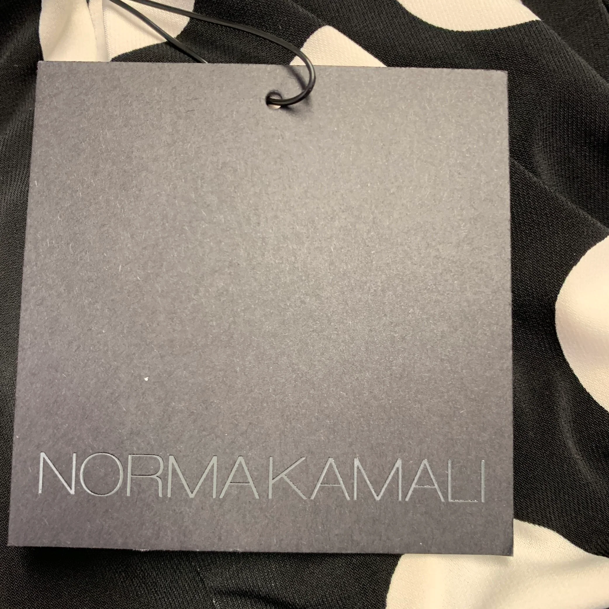 NORMA KAMALI Size L Black White Polyester Blend Polka Dot Footie Leggings - Image 5