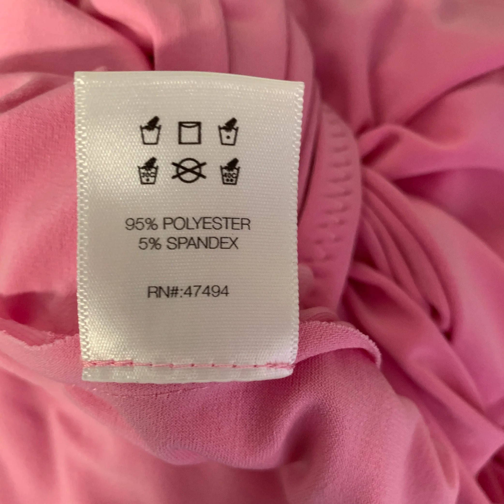 NORMA KAMALI Size XS Pink Polyester Spandex Ruched One Shoulder Dress - Image 5