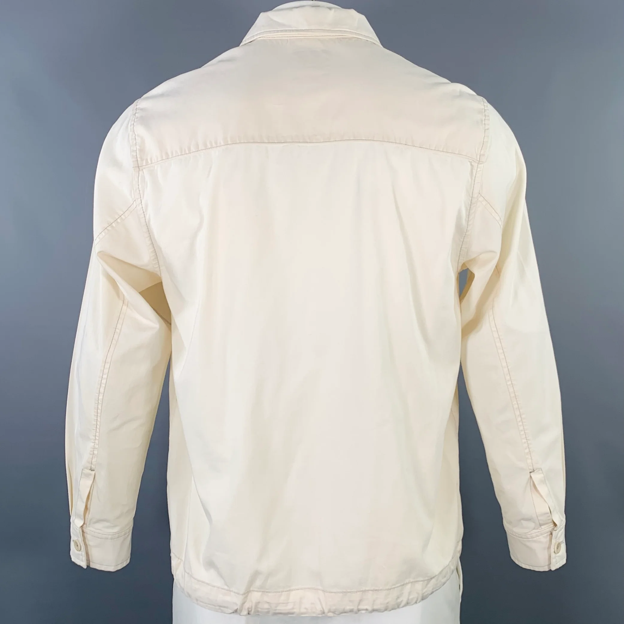 NORSE PROJECTS Size S Lund Cream Cotton Natural Dyed Half Placket Pullover - Image 3