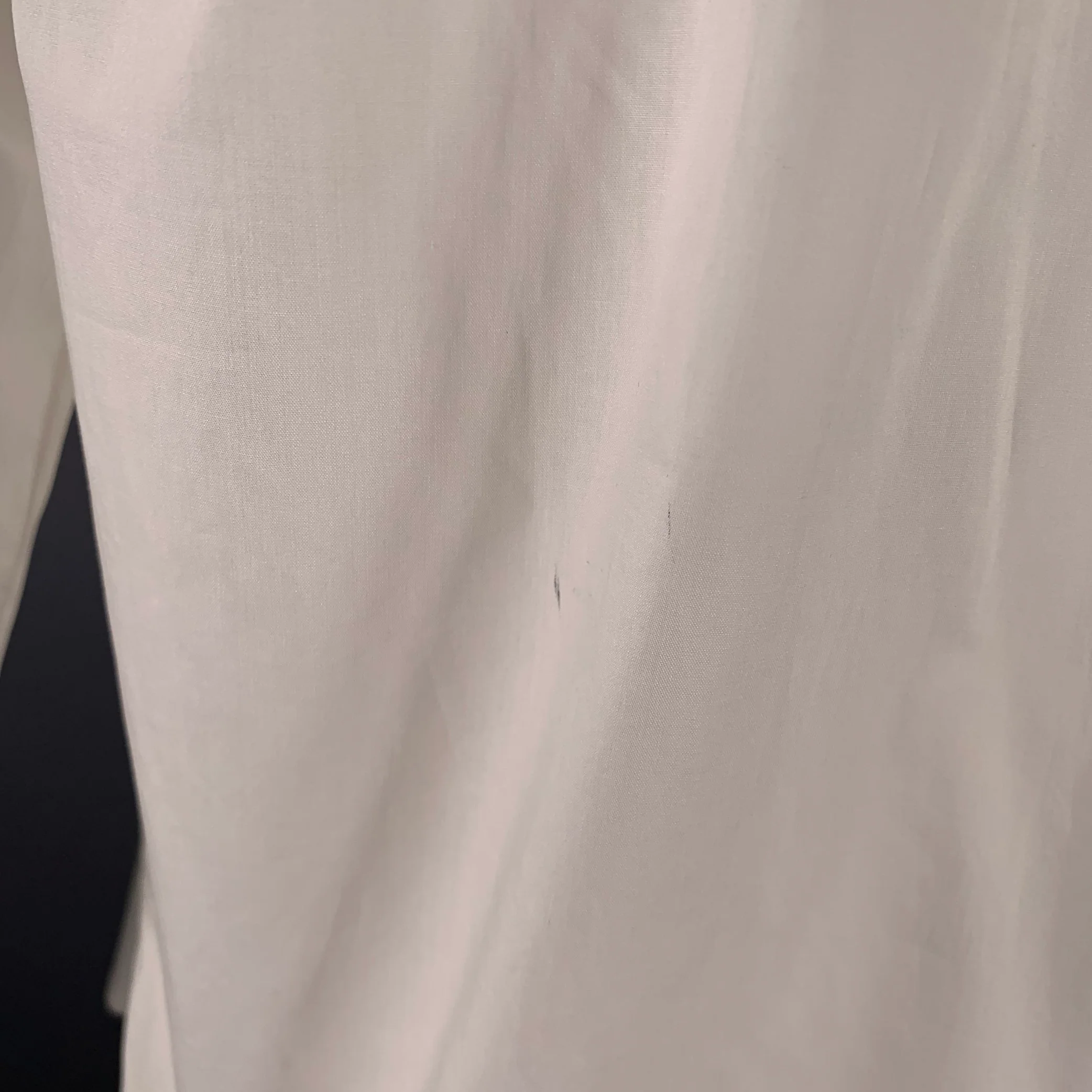 NOT CONVENTIONAL Size 48 White Pleated Cotton High Collar Long Sleeve Shirt - Image 6