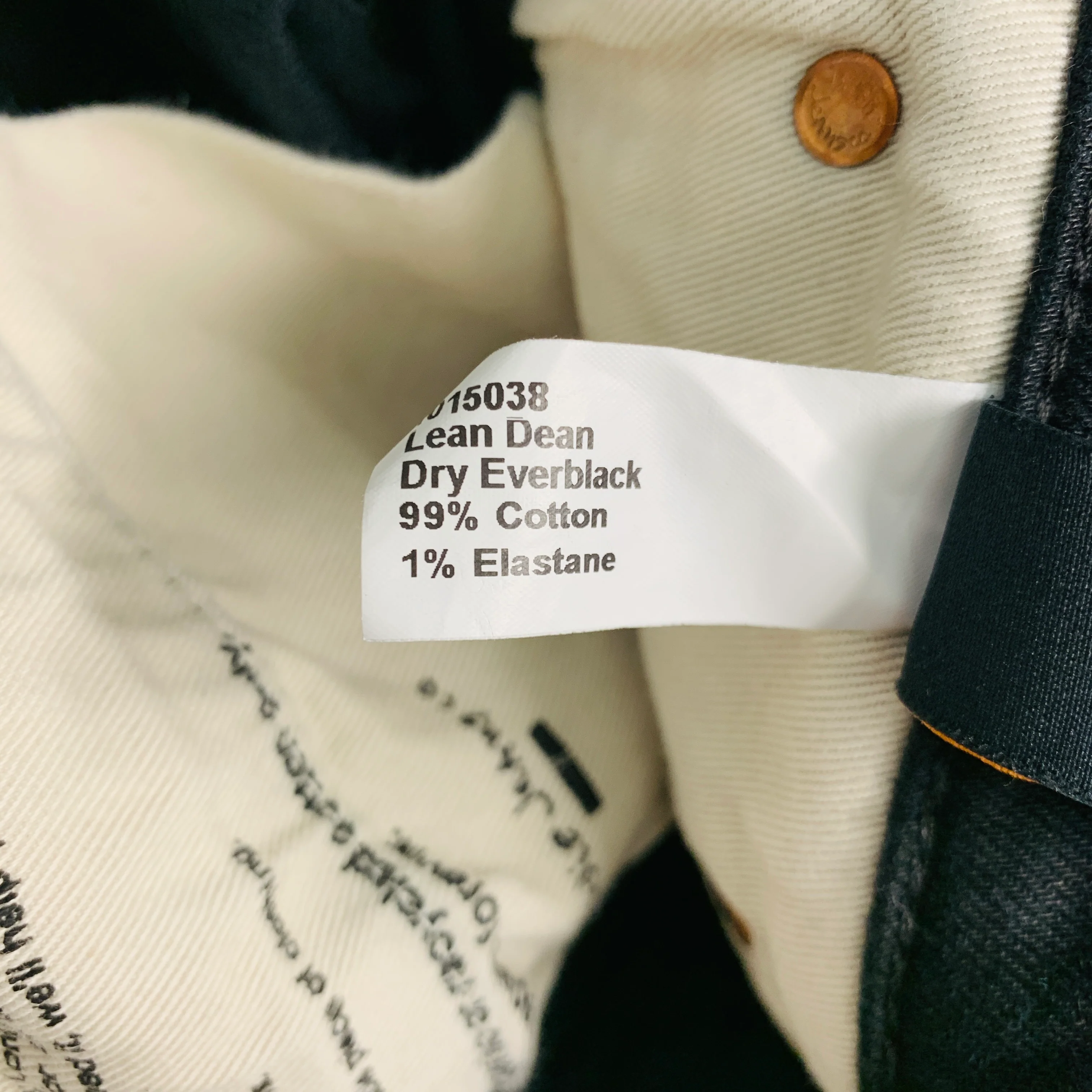 NUDIE JEANS Size 36 Black Solid Cotton Elastane Zip Fly Jeans - Image 6