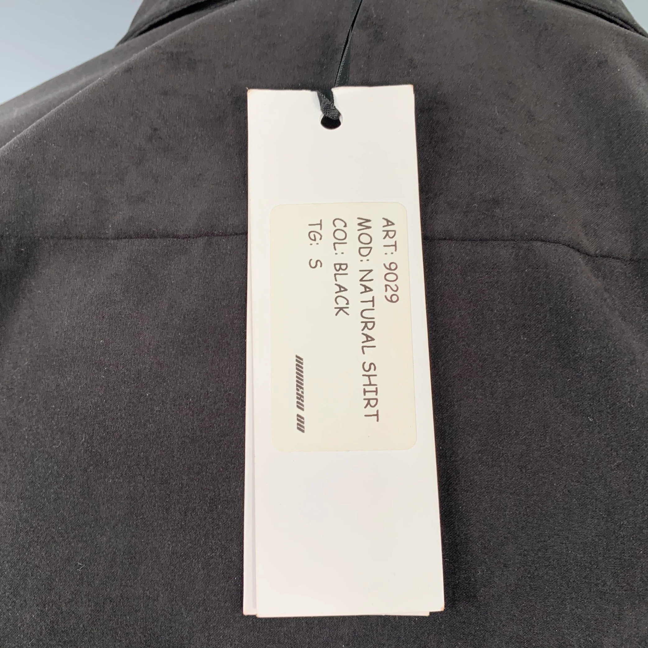 NUMERO 00 FW21 Size S Black Tencel Hidden Buttons Long Sleeve Shirt - Image 4