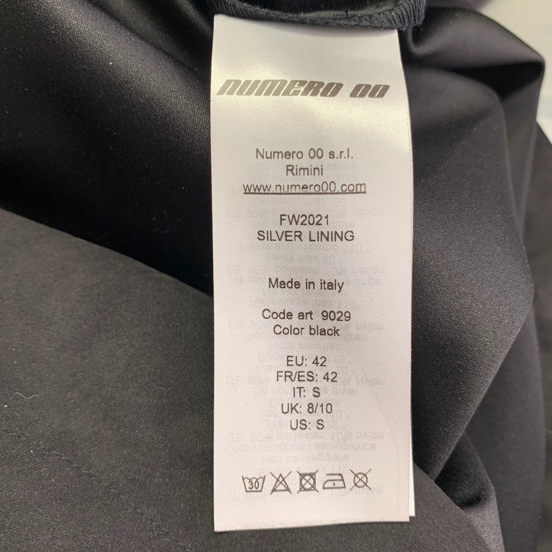 NUMERO 00 FW21 Size S Black Tencel Hidden Buttons Long Sleeve Shirt - Image 6