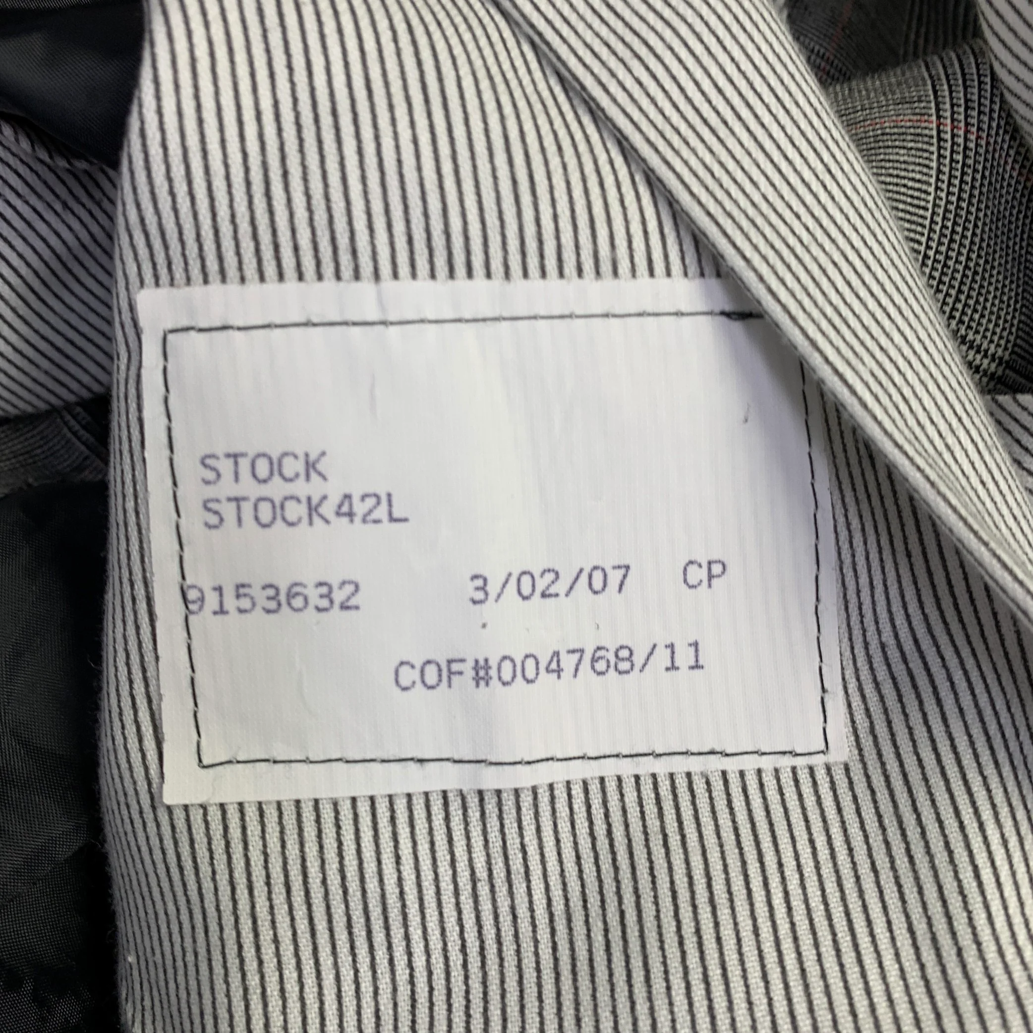O'CONNELL'S Size 42 Long Black White Plaid Wool Notch Lapel Suit - Image 11