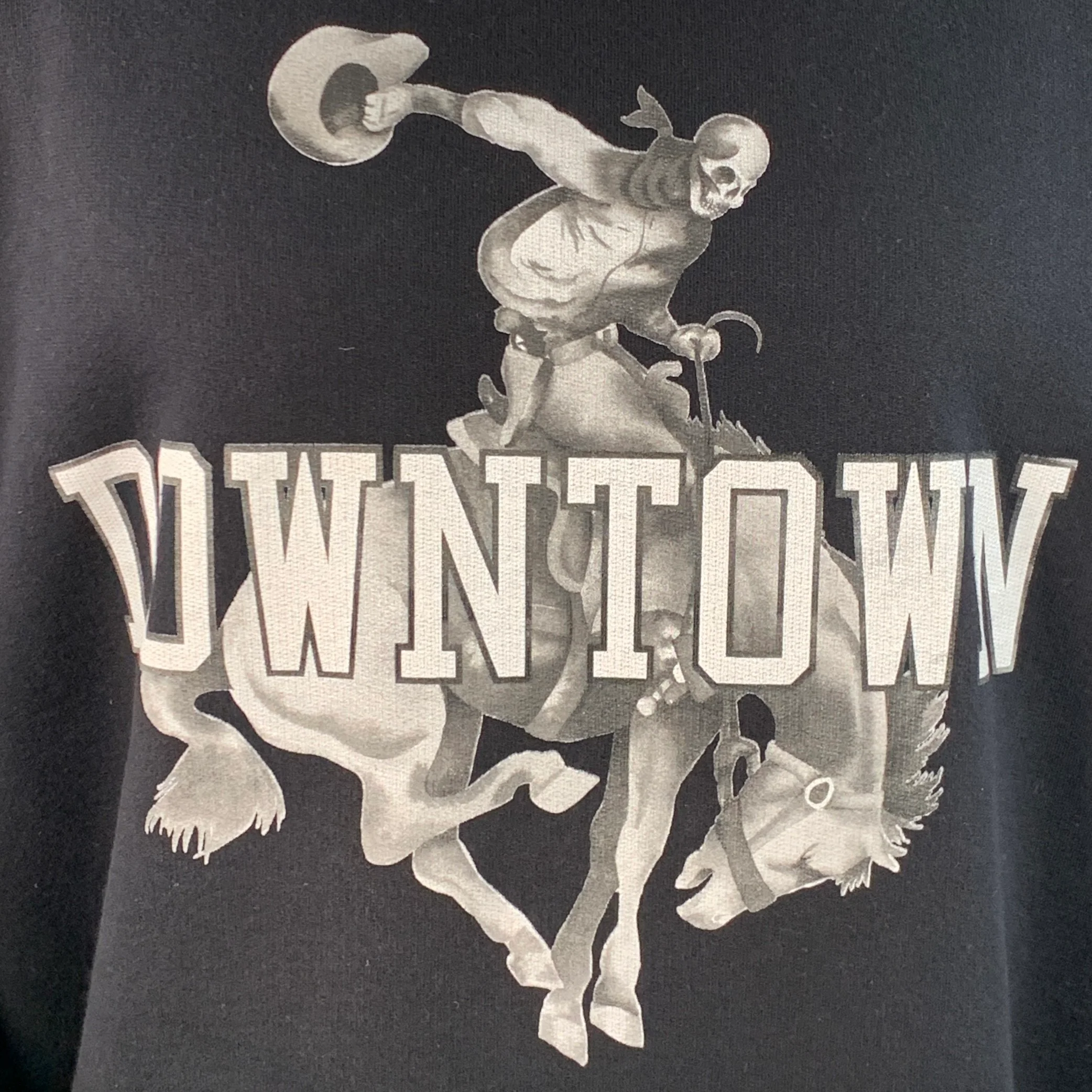 OFF-WHITE Size M Downtown Black White Graphic Cotton Crew Neck Sweatshirt - Image 2
