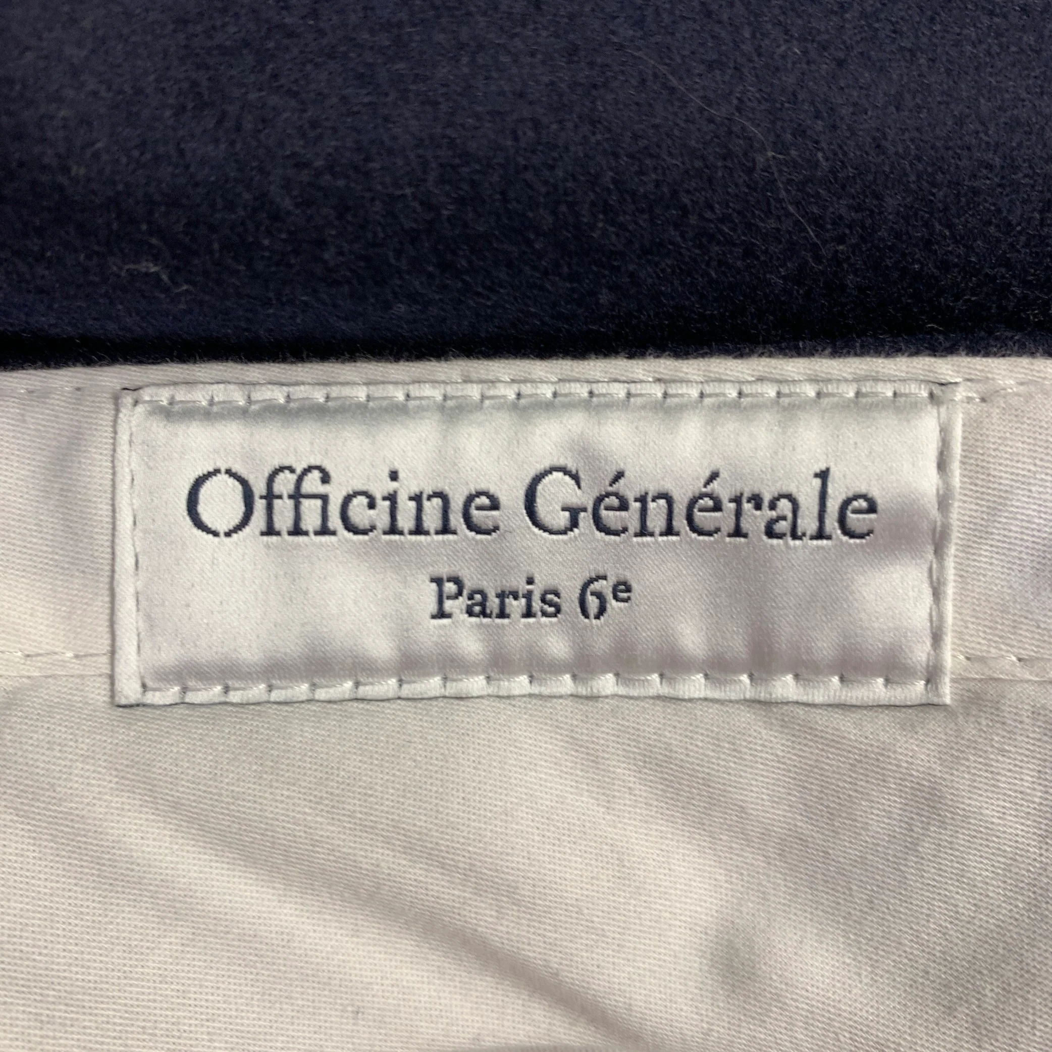OFFICINE GENERALE Size 32 Navy Wool Pleated Belted Casual Pants - Image 3