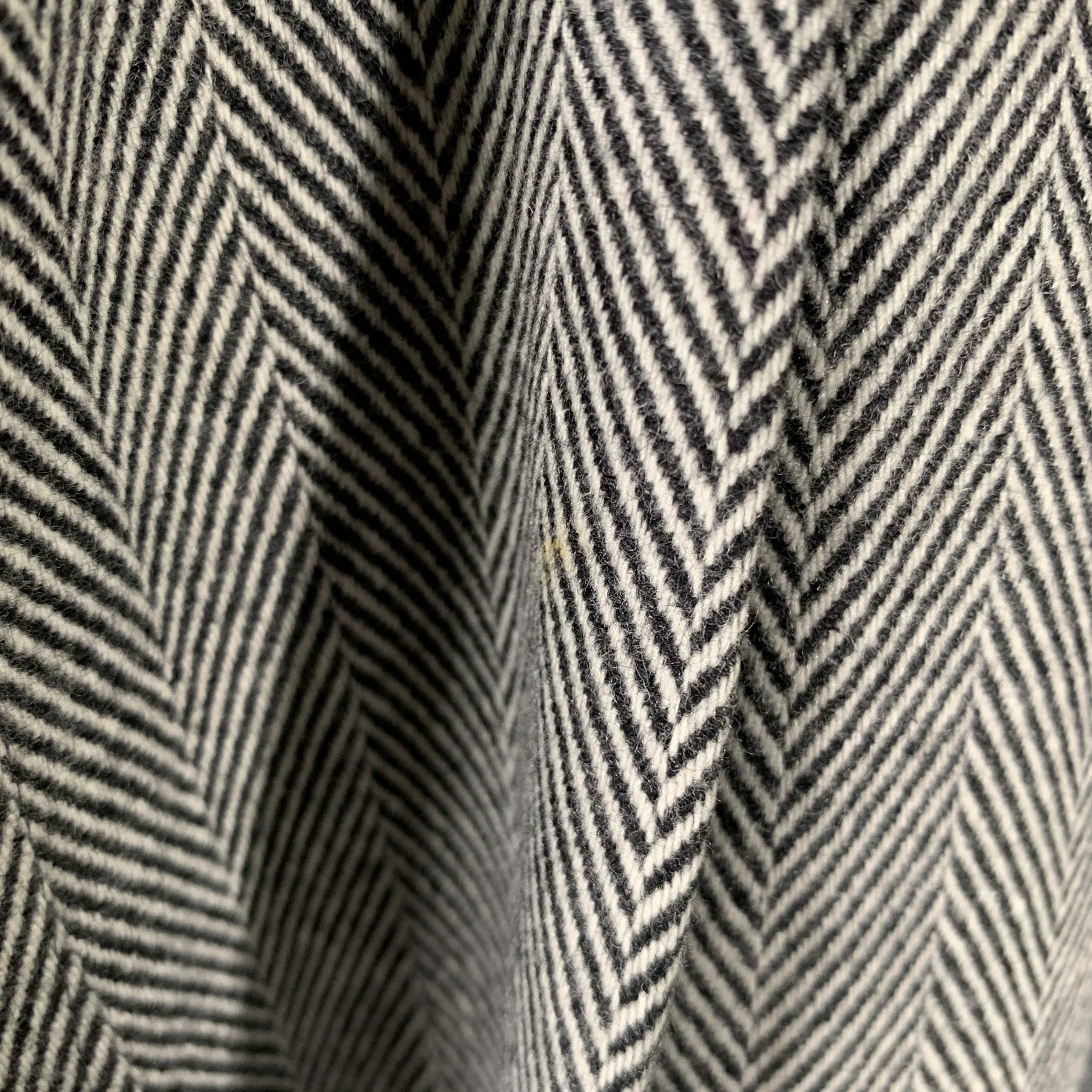 OFFICINE GENERALE Size 38 Grey Black Herringbone Wool Belted Dress Pants - Image 5